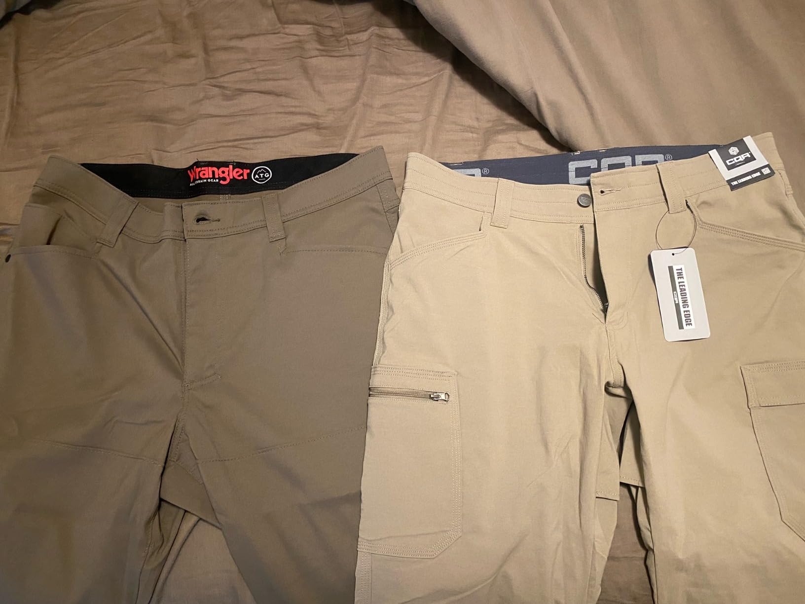 Men's Active Flex Tactical Pants, Water Resistant Lightweight Stretch Cargo Work Hiking Pants customer photo 1