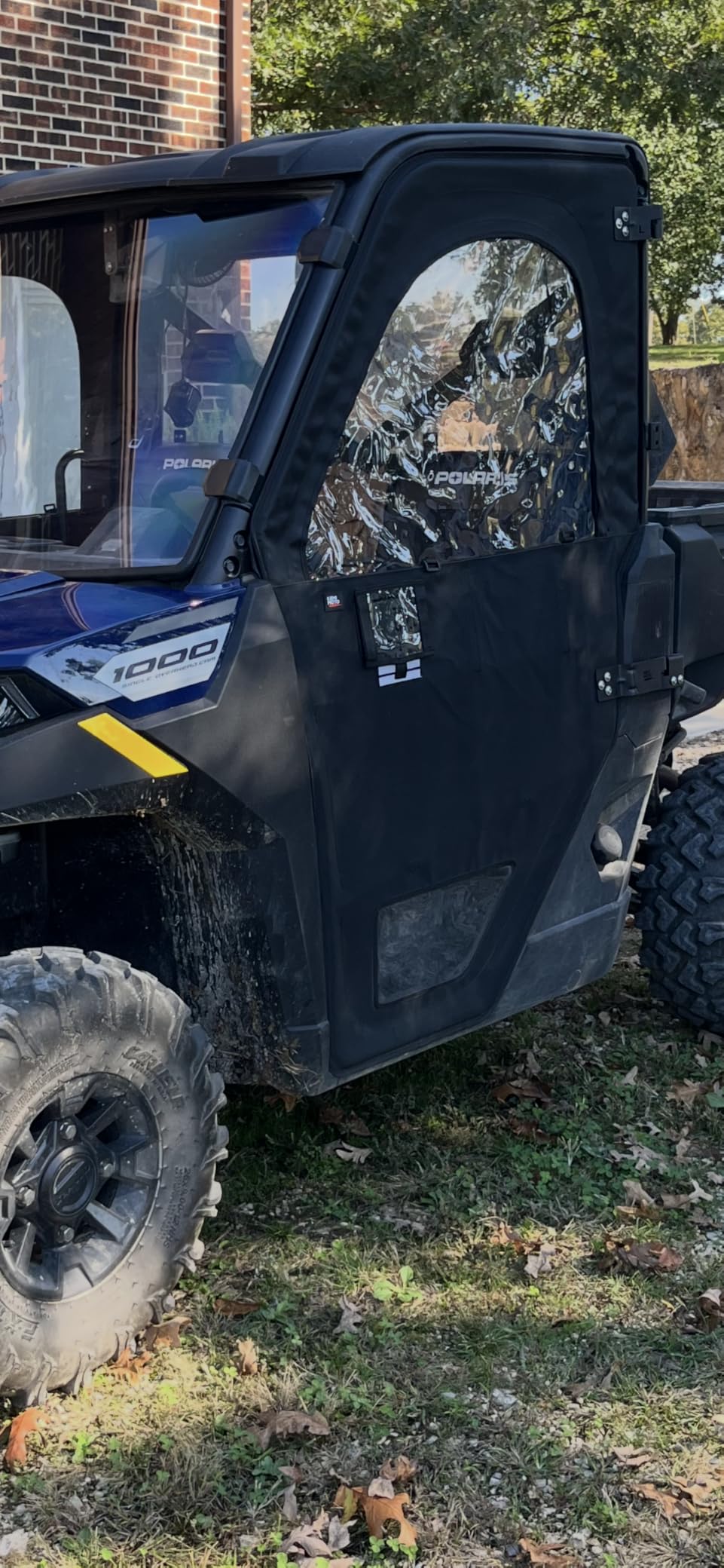 KEMIMOTO UTV Doors with Steel Frame Compatible with Polaris Ranger 1000 | XP1000 2020-2026, Waterproof Tear-Resistant Embossed PVC Oxford Fabric Cab Enclosure Upper Window Replace #2882902 customer photo 1