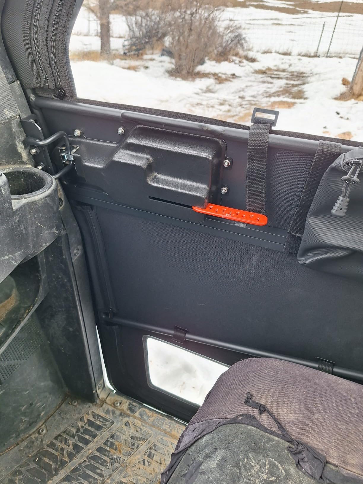 KEMIMOTO UTV Doors with Steel Frame Compatible with Polaris Ranger 1000 | XP1000 2020-2026, Waterproof Tear-Resistant Embossed PVC Oxford Fabric Cab Enclosure Upper Window Replace #2882902 customer photo 2