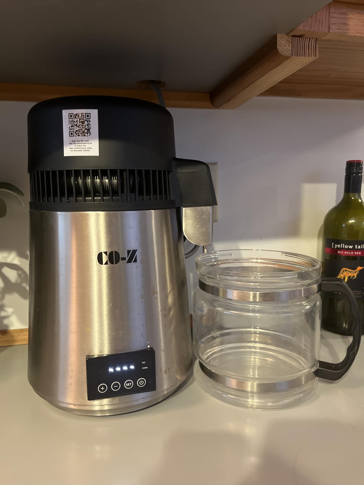 CO-Z 1.1 Gallon Water Distiller, 4L Countertop Distilled Water Machine with Timer Reservation and Glass Pot, 750W 304 Stainless Steel Distilled Water Maker for Home Office Drinking Water Purification customer photo 1