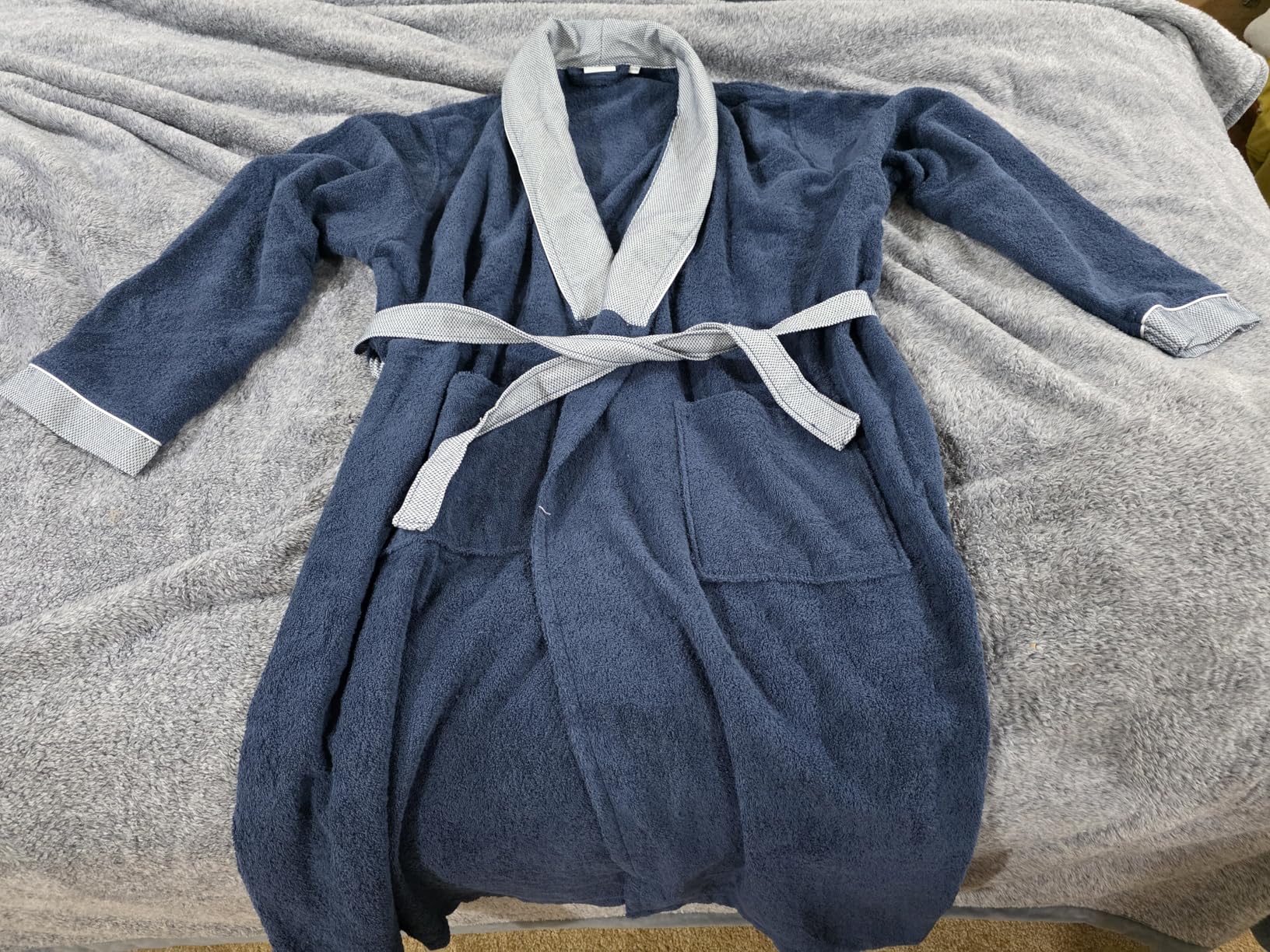 Luxurious Men's Robe, 100% Turkish Cotton, Bathrobe Men, Long Spa Robe customer photo 2