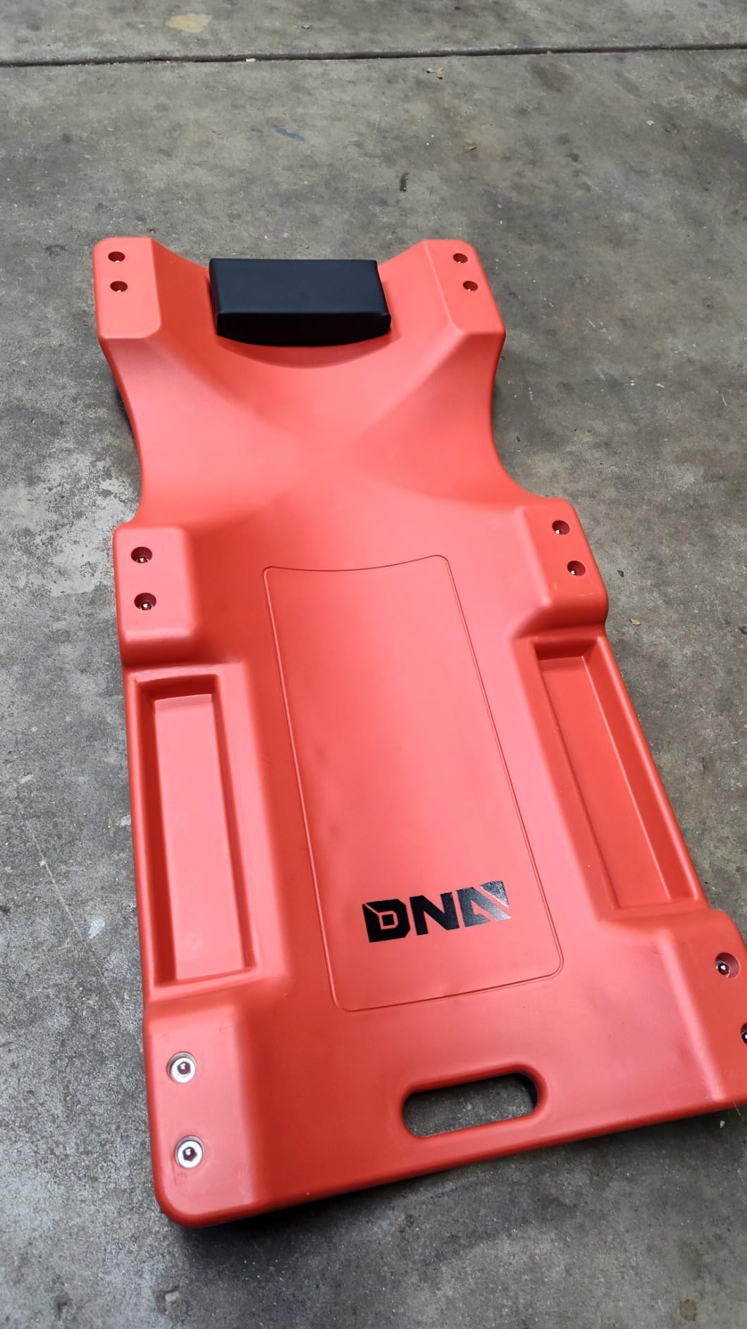 Auto Dynasty 40 in Low-Profile Under-Car Rolling Mechanic Creeper, Red | Padded Headrest & Dual Tool Trays, Heavy-Duty Plastic Supports 350 Lbs with 6 Casters, Ideal for Auto Repair and Garage Use customer photo 1