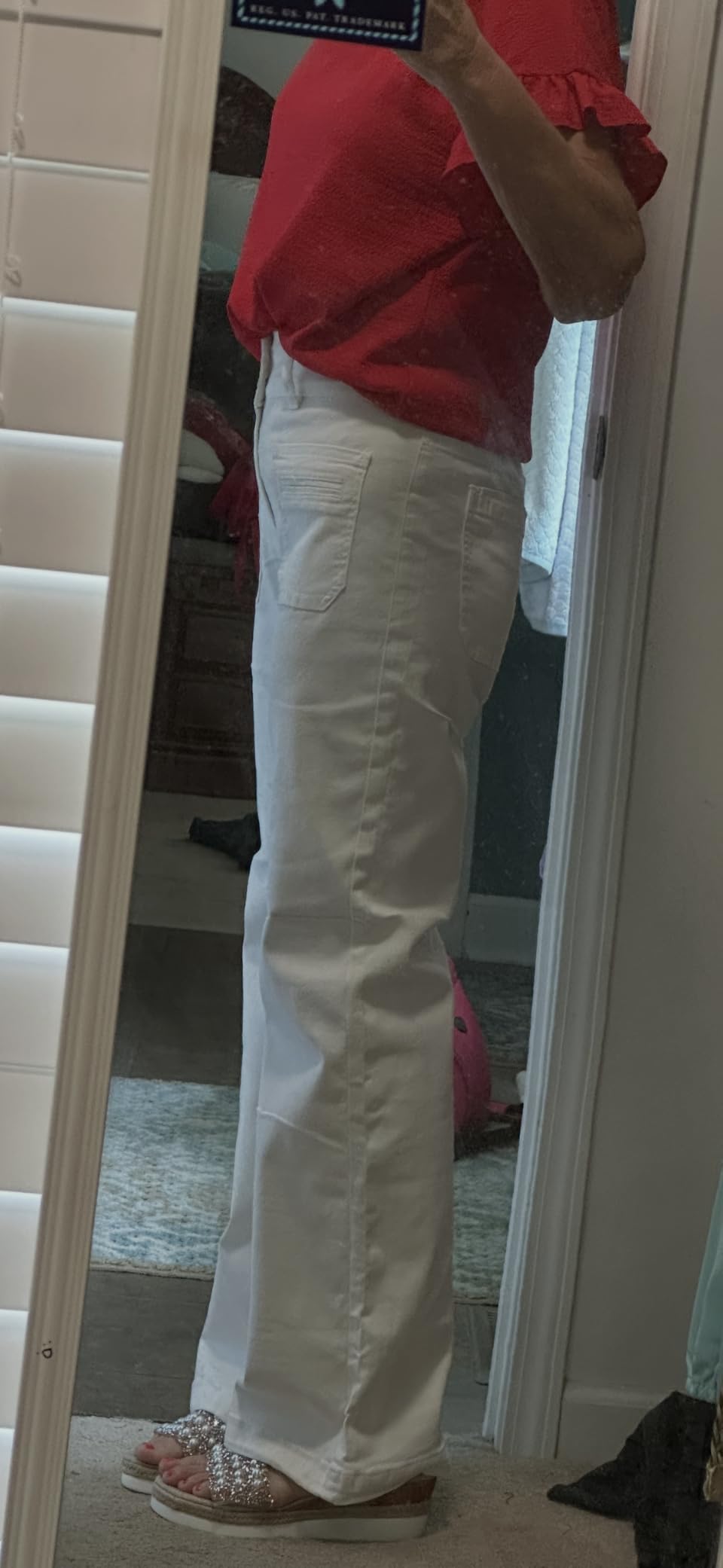 Sidefeel Women's Wide Leg Jeans High Waisted Denim Pants | Double Button Waistband,Tummy Control,Front Patch Pockets,Full Length,High Rise,Stretchy Fabric,Casual Daily Wear customer photo 2