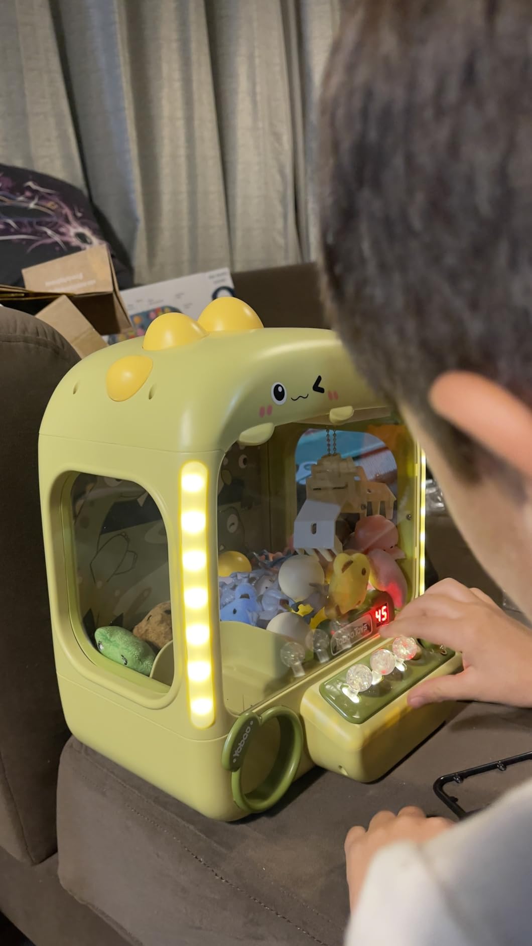 64 PCS Large Claw Machine for Kids Dinosaur,Vending Machine Toys for Boys 5 6 7 8 Year Old,Candy and Prize Electronic Dispenser Game Ages 5-7 6-8,Birthday Gift for 3 4 5 6 Year Old Boy Girl customer photo 2
