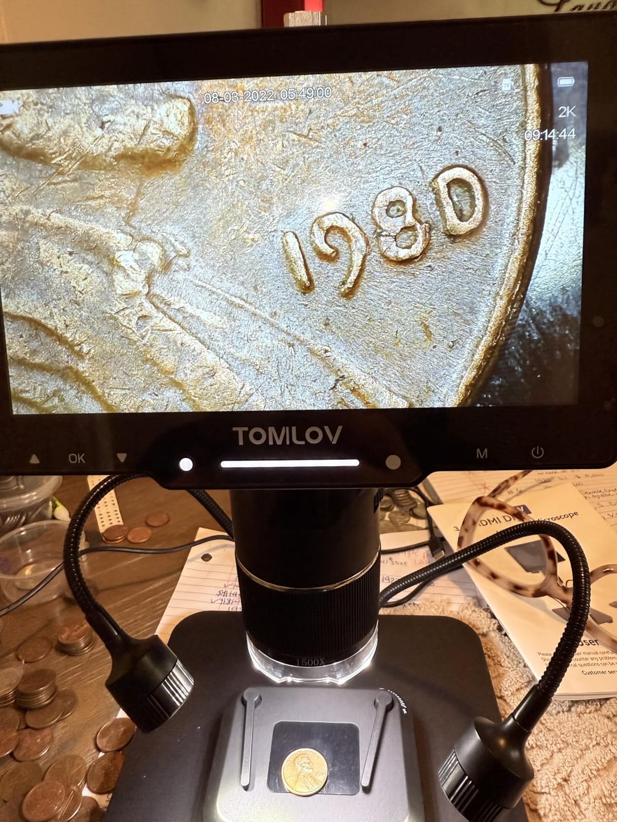 TOMLOV TriL110 3-Lens Digital Microscope, 10.1