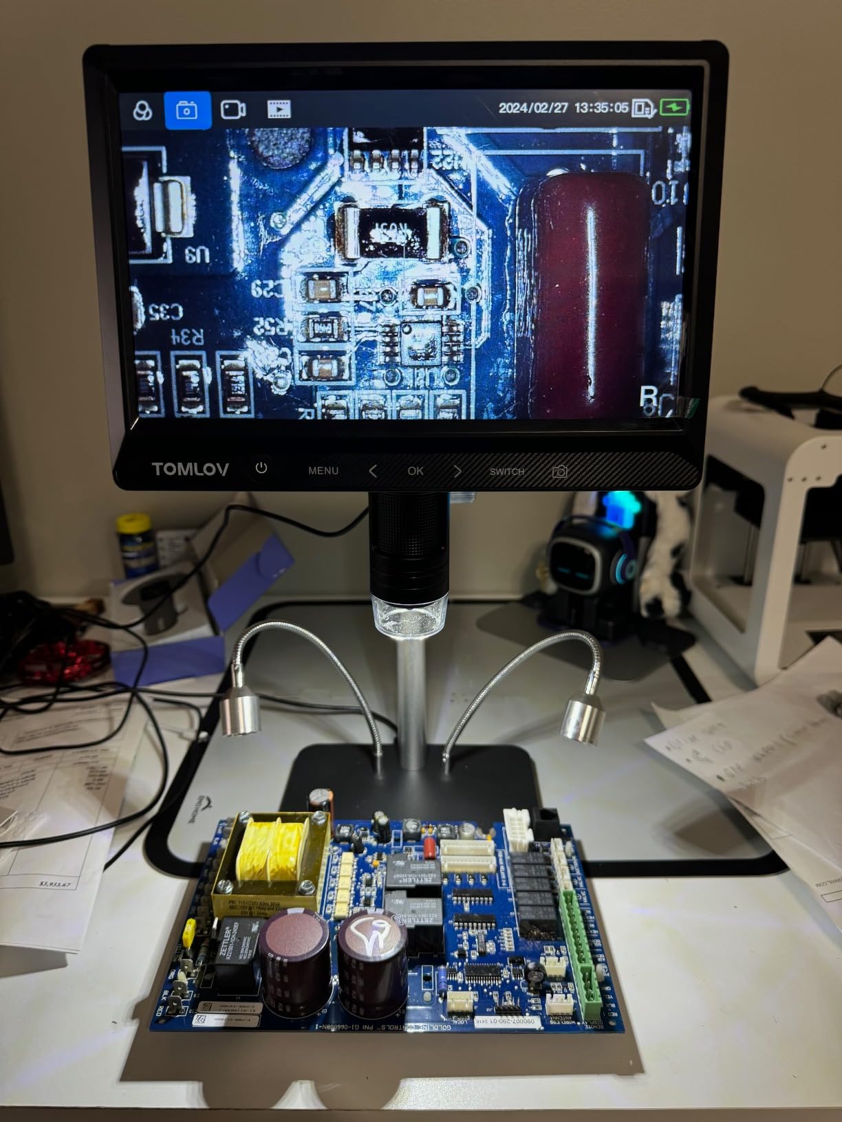 TOMLOV TriL110 3-Lens Digital Microscope, 10.1