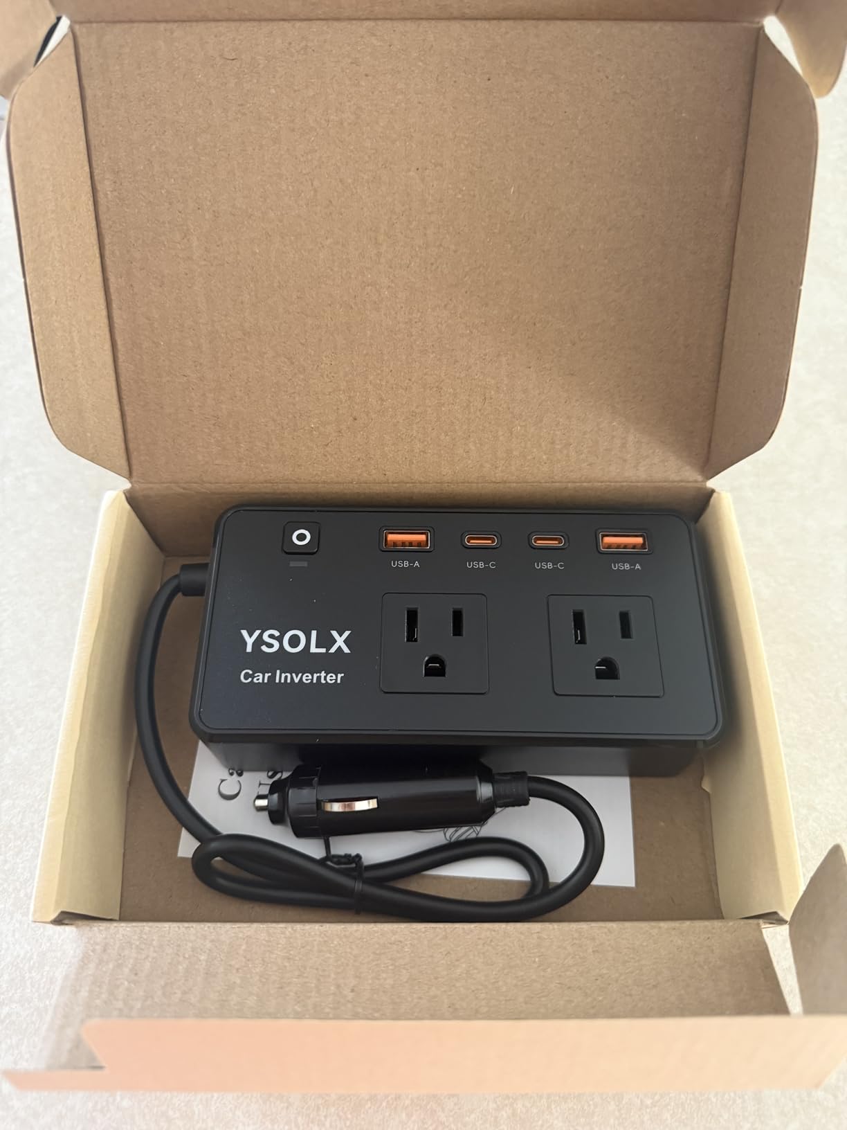 300W Portable Charger Car Power Inverters for Vehicle | 24W USB A/C, Dual 12V-110V AC Car Plug Adapter Outlet, Cigarette Lighter Adapter for Laptop/Camping/Road trip essentials customer photo 1