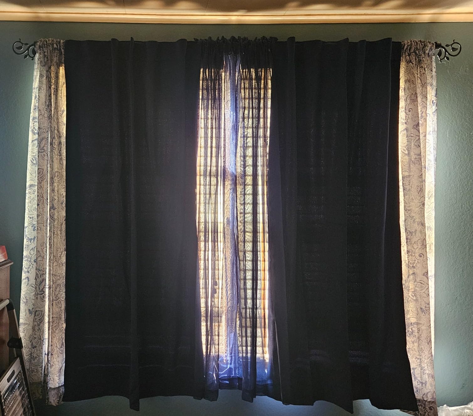 BGment Short Black Out Kitchen Window Curtains Over Sink for Cafe, 2 Panels customer photo 1