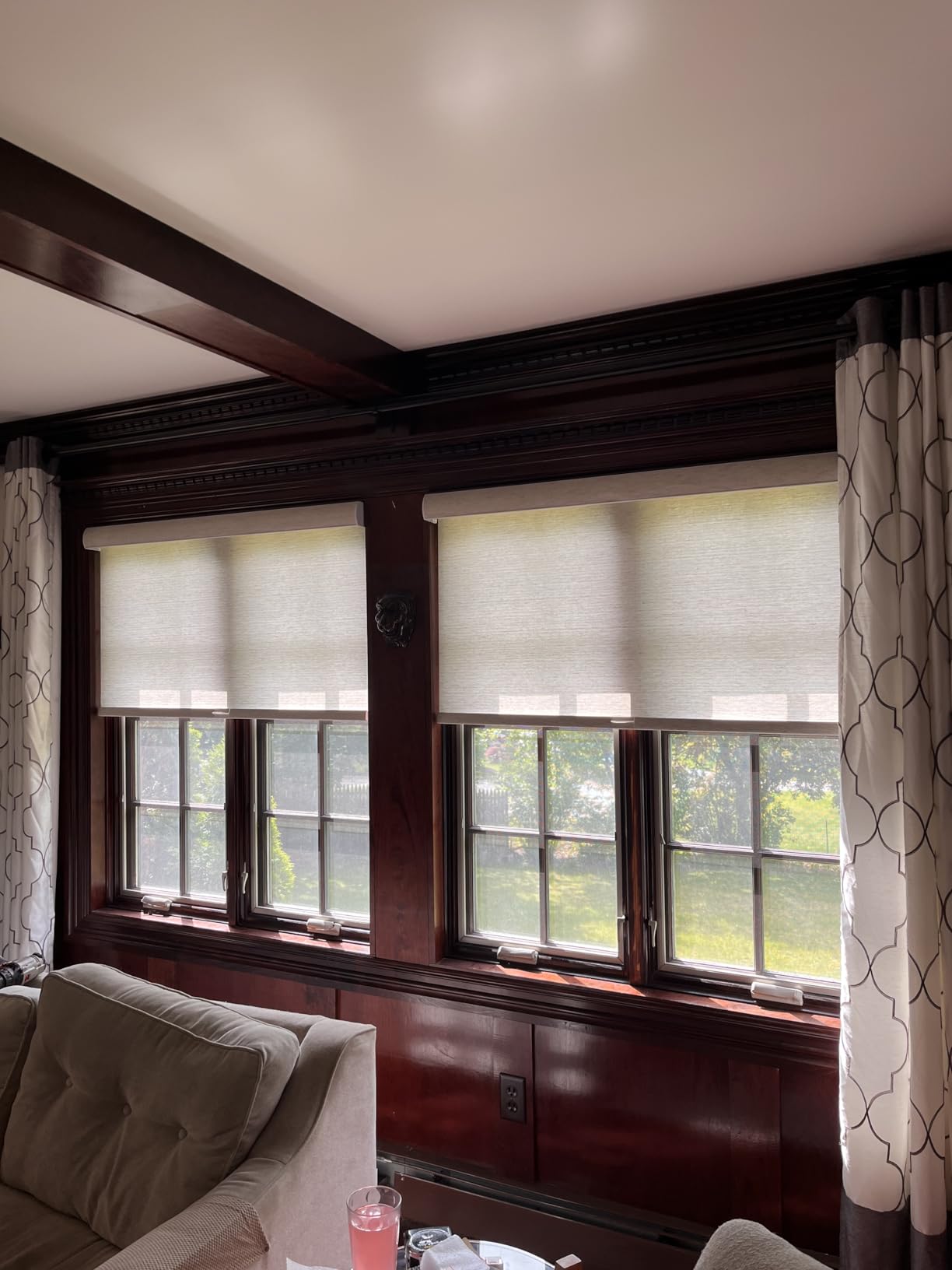 Persilux Light Filtering Roller Shades for Windows, Cordless, Linen Fabric, Roller Blinds, Thermal Insulated Fabric UV Protection Shades for Home, Office, Bedroom, Door, Light Filtering-Cream, Custom Now customer photo 2