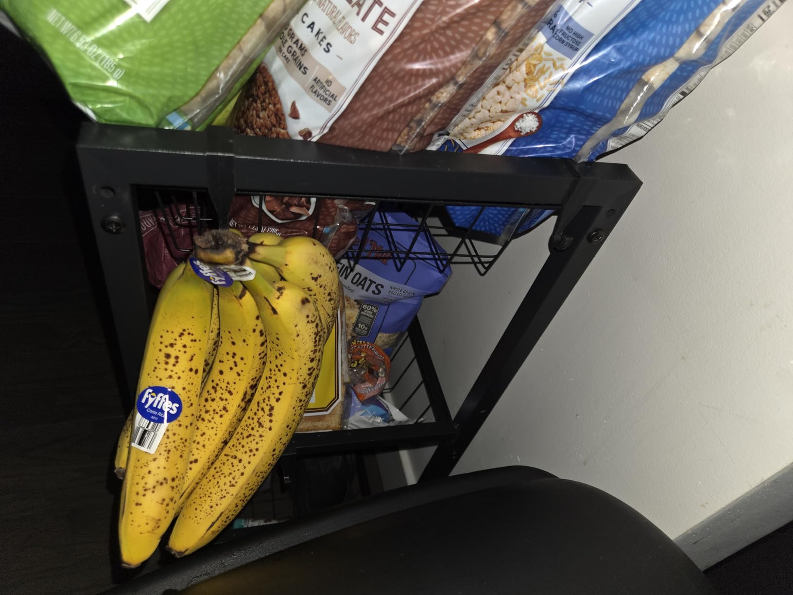 Hastatii Storage Rack Kitchen Baker's Rack - 3 Tiers 4 Baskets, Utility Coffee Bar, Air Fryer Stand with Steel Mesh Baskets customer photo 1