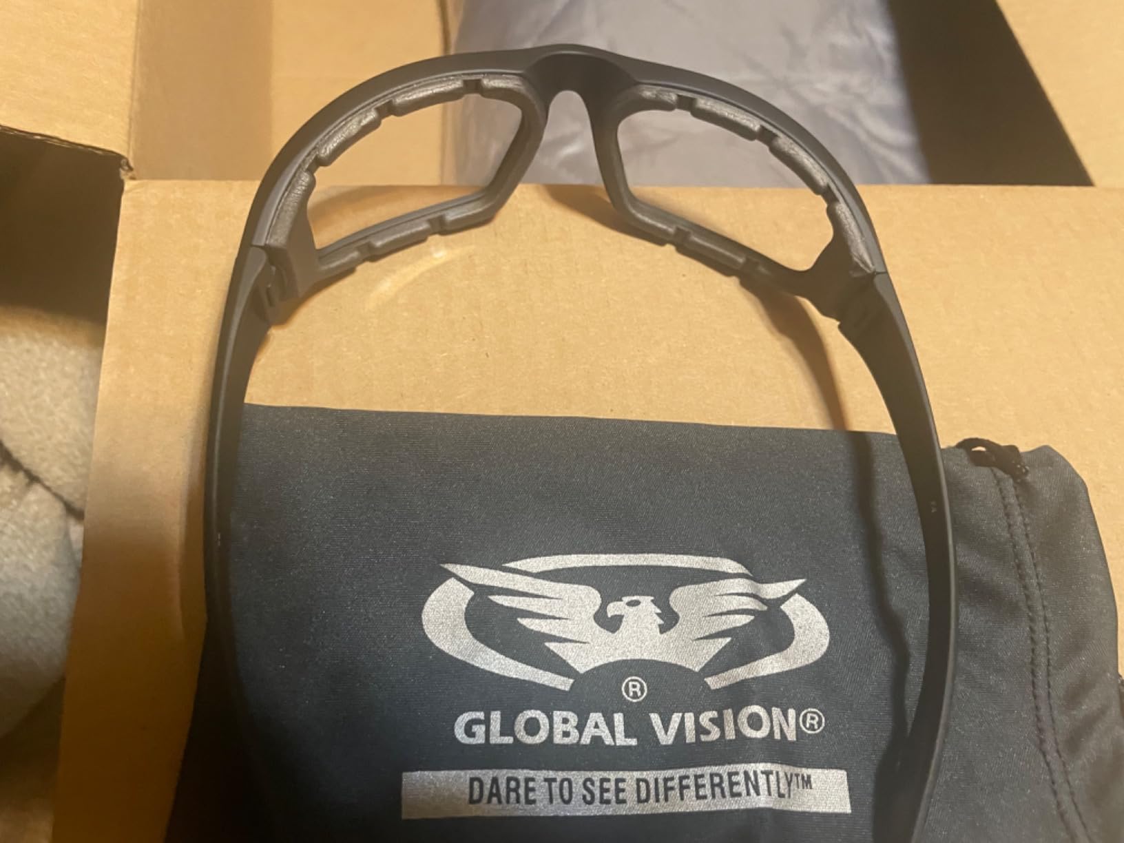 Global Vision Kickback Auto Darkening Photochromic Motorcycle Sunglasses Clear to Super Dark ShadowLuxe Lenses Black Frame Z87.1 customer photo 1