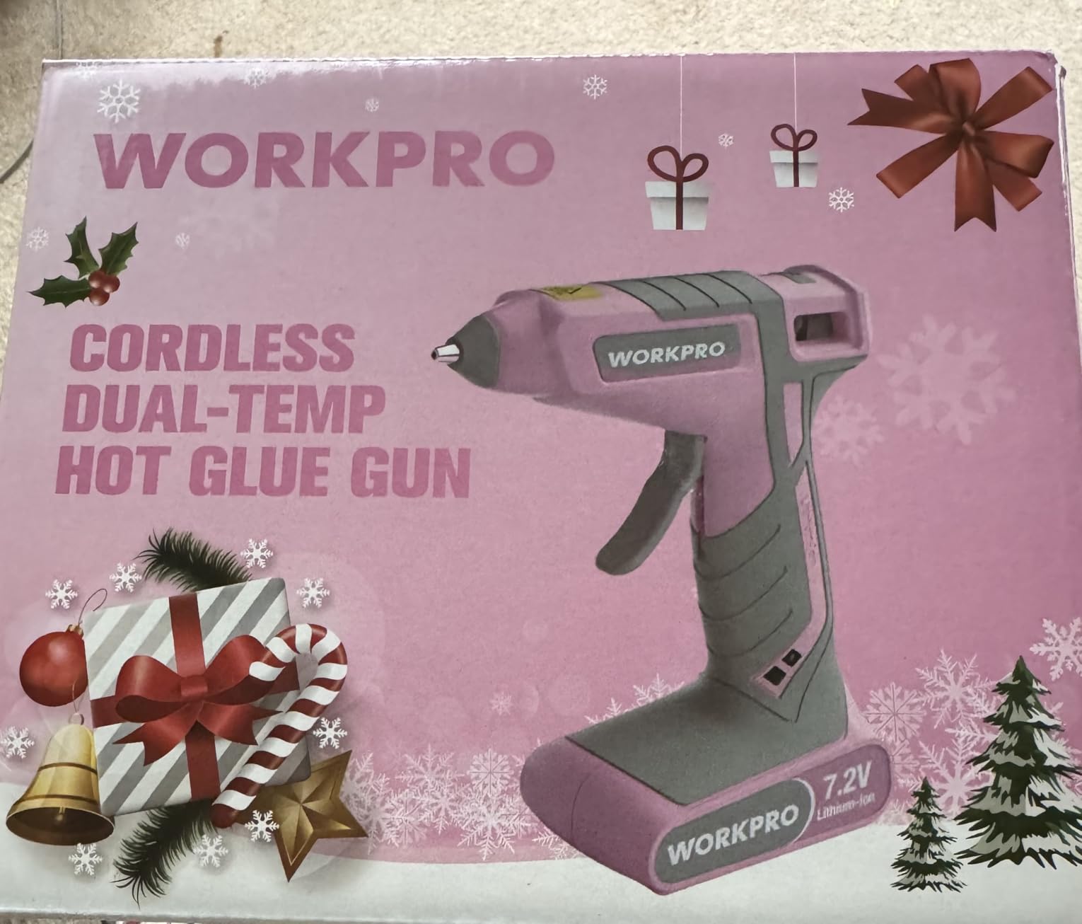 WORKPRO 7.2V Cordless Hot Glue Gun, 30s Fast Preheating, 50 Glue Sticks | Dual-Temp Design with USB-C Charging Provides Flexible Glue Control for DIY, Crafting and Art Projects, Includes Storage Bag customer photo 1