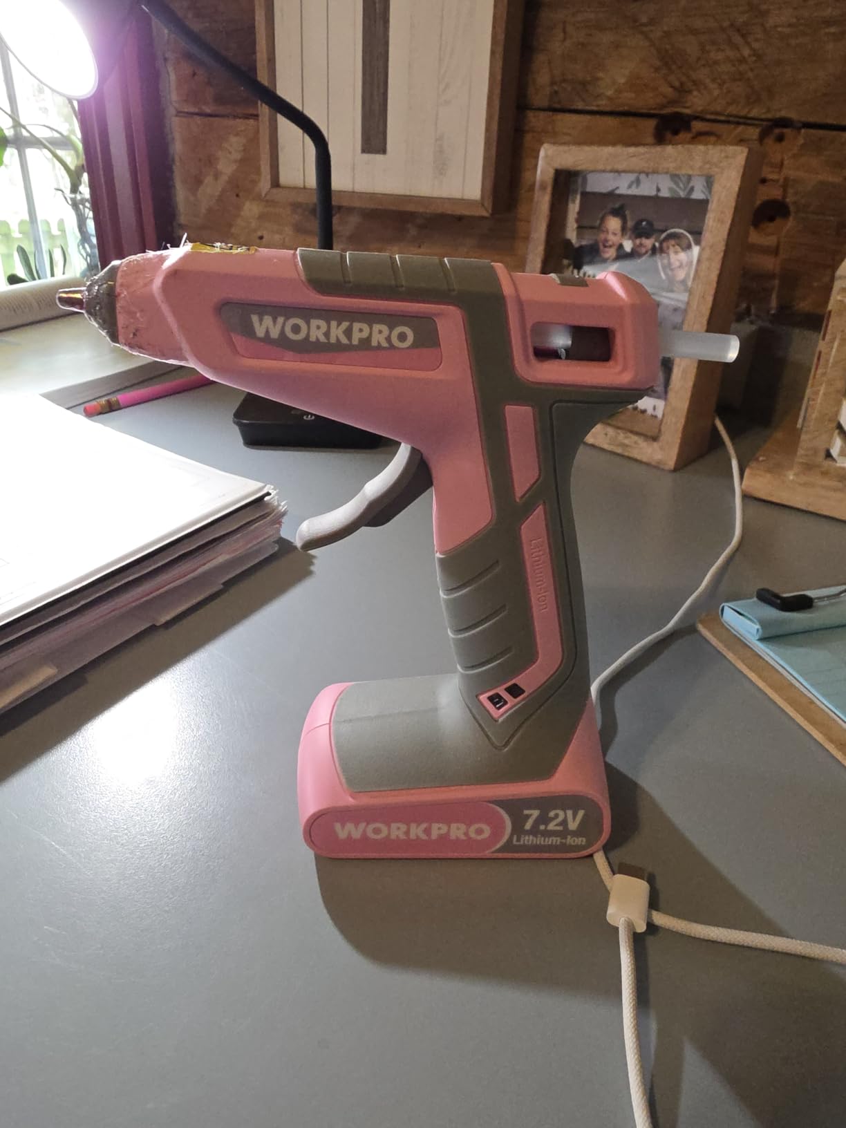 WORKPRO 7.2V Cordless Hot Glue Gun, 30s Fast Preheating, 50 Glue Sticks | Dual-Temp Design with USB-C Charging Provides Flexible Glue Control for DIY, Crafting and Art Projects, Includes Storage Bag customer photo 2