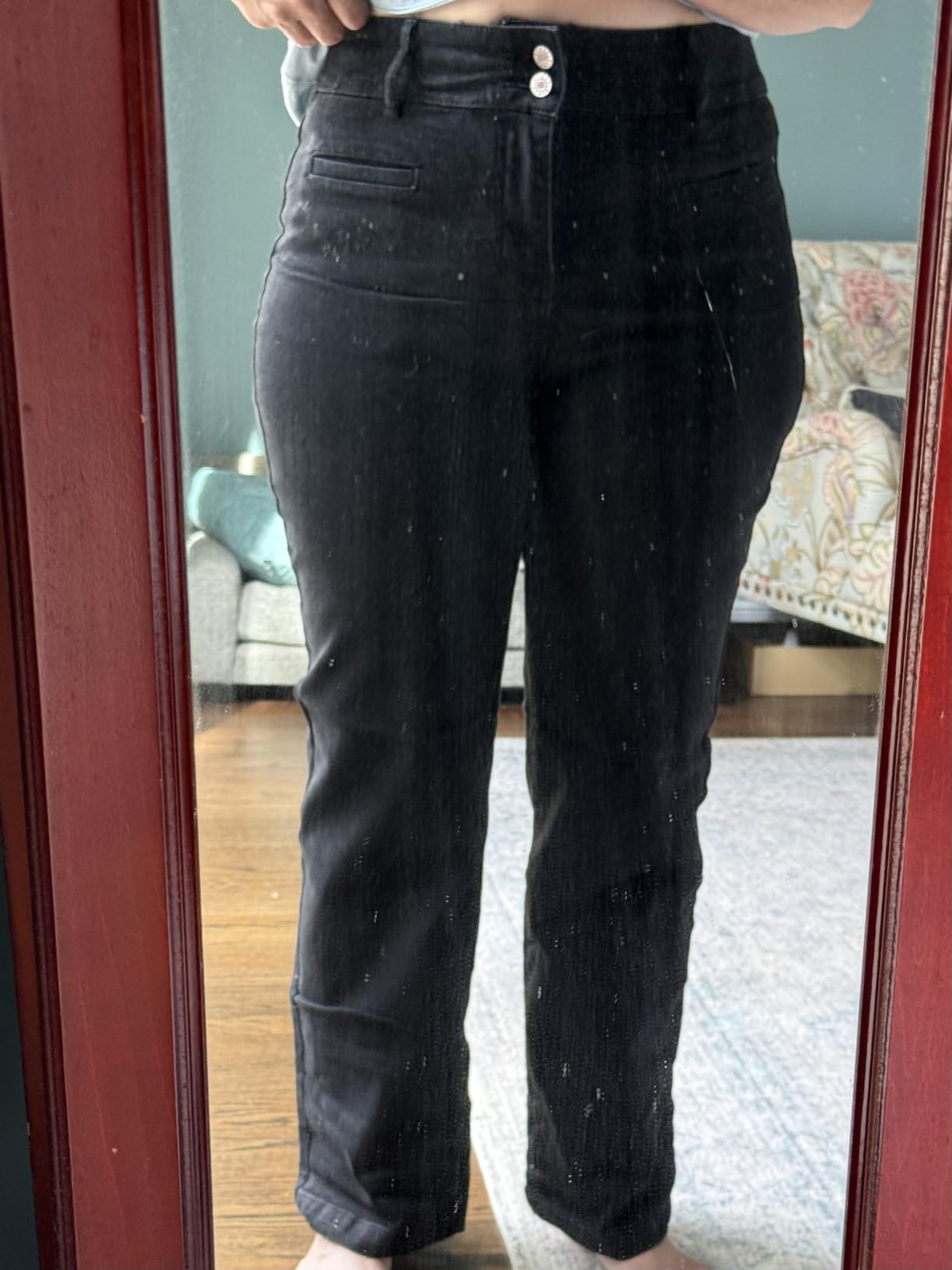 Sidefeel Jeans for Women High Waisted Straight Leg Denim Pants customer photo 1