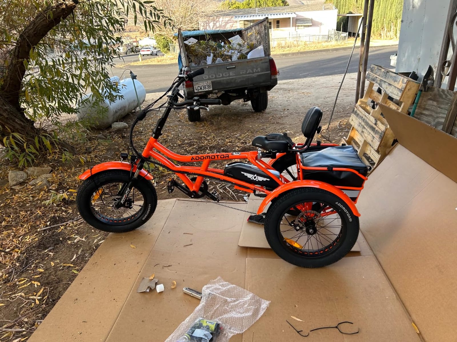 ADDMOTOR ARISETAN M-360 Electric Tricycle for Adults, UL2849 3 Wheel Electric Bicycle, 750W 85Mi 48V 20Ah 380LBS 20'' Semi-Recumbent E-Trike, Parking Brake, Differential customer photo 1