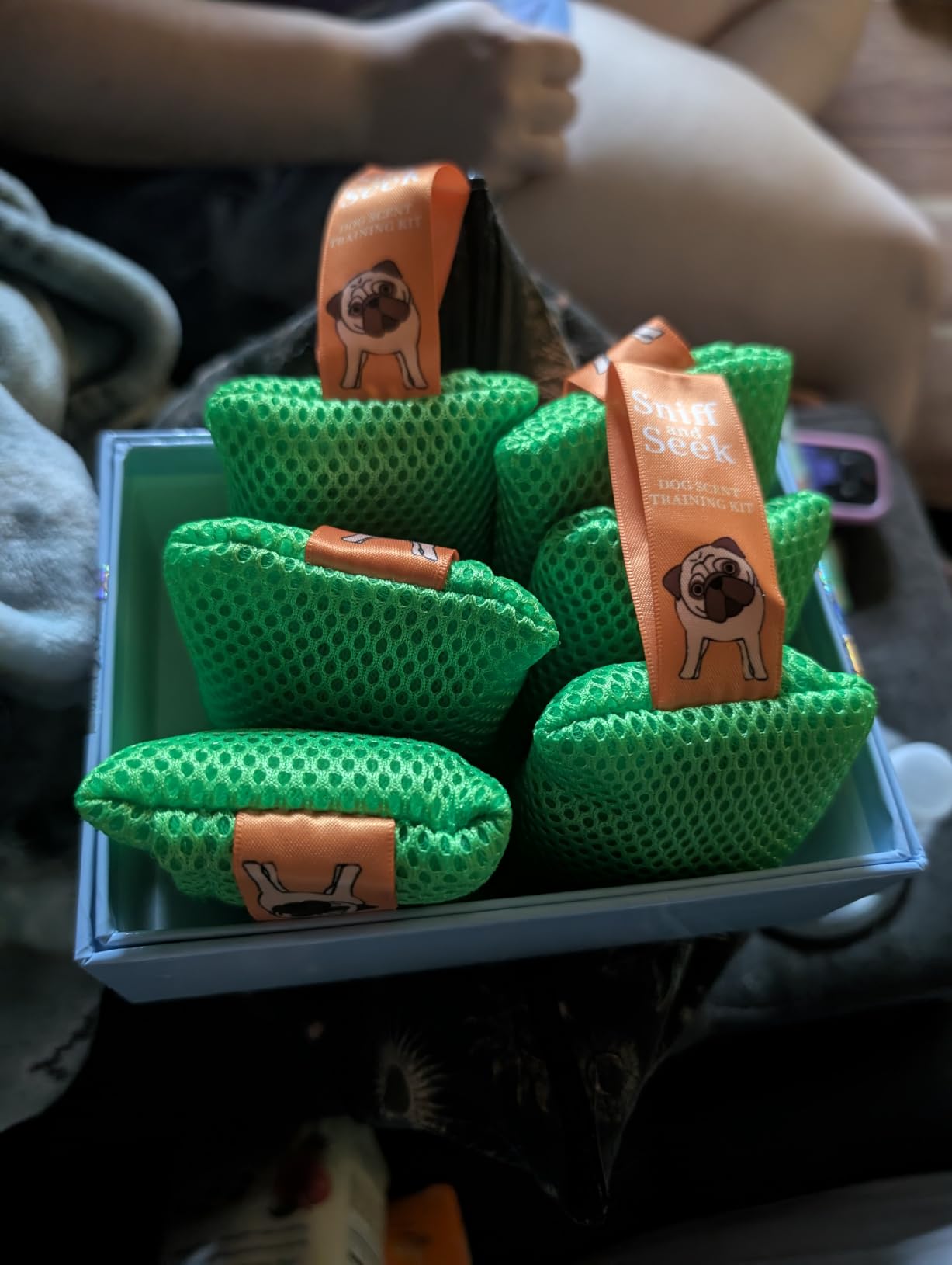 Dog Scent Training kit, Brain Games, Hide and Seek Toys - Fun Nose Work Games, Sniff and Seek Sniffing Toys, Nosework Kit, Scent Work Kit for All Ages Dog (Green) customer photo 2