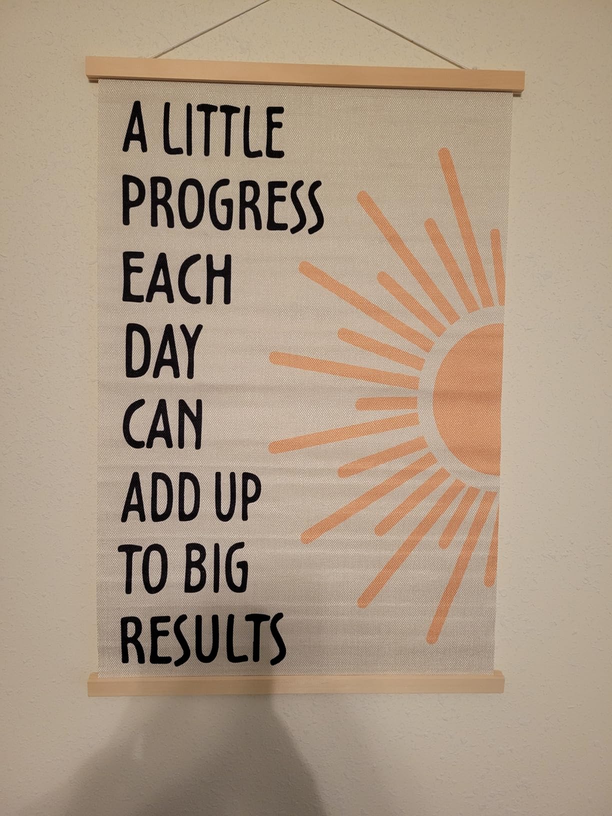 Supwhd Positive Affirmations Wall Decor, Inspirational Add Up to Big Results Wall Art Framed, Motivational Quotes Wall Art for Home Office Classroom, 16x24 customer photo 1