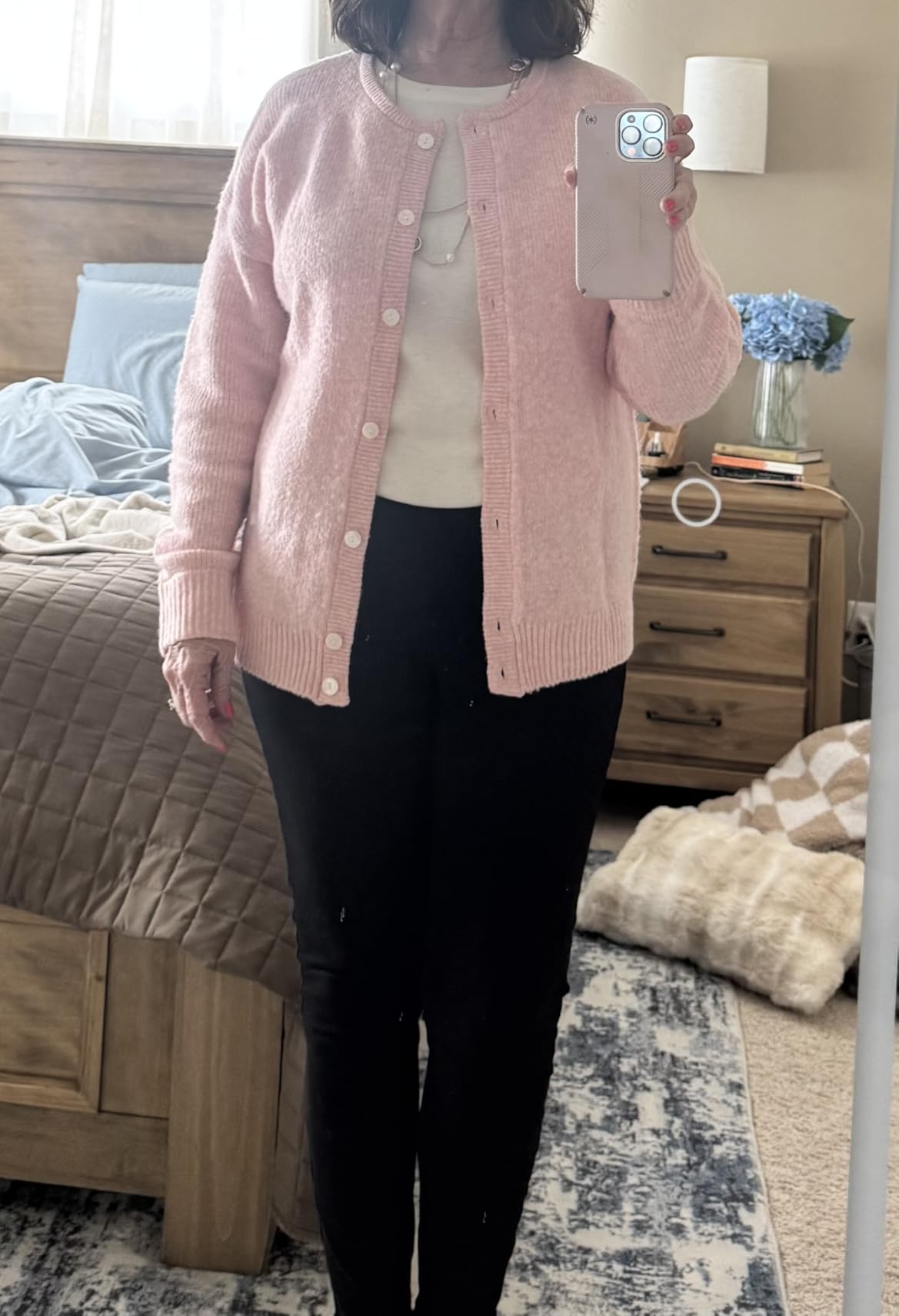 PRETTYGARDEN Long Sleeve Crewneck Button Down Womens Sweaters Fall Clothes | Open Front Chunky Cardigan Sweaters for Women 2026, Soft Cozy Loose Fit Ribbed Knit Sweater, Trendy Ladies Winter Coats customer photo 2