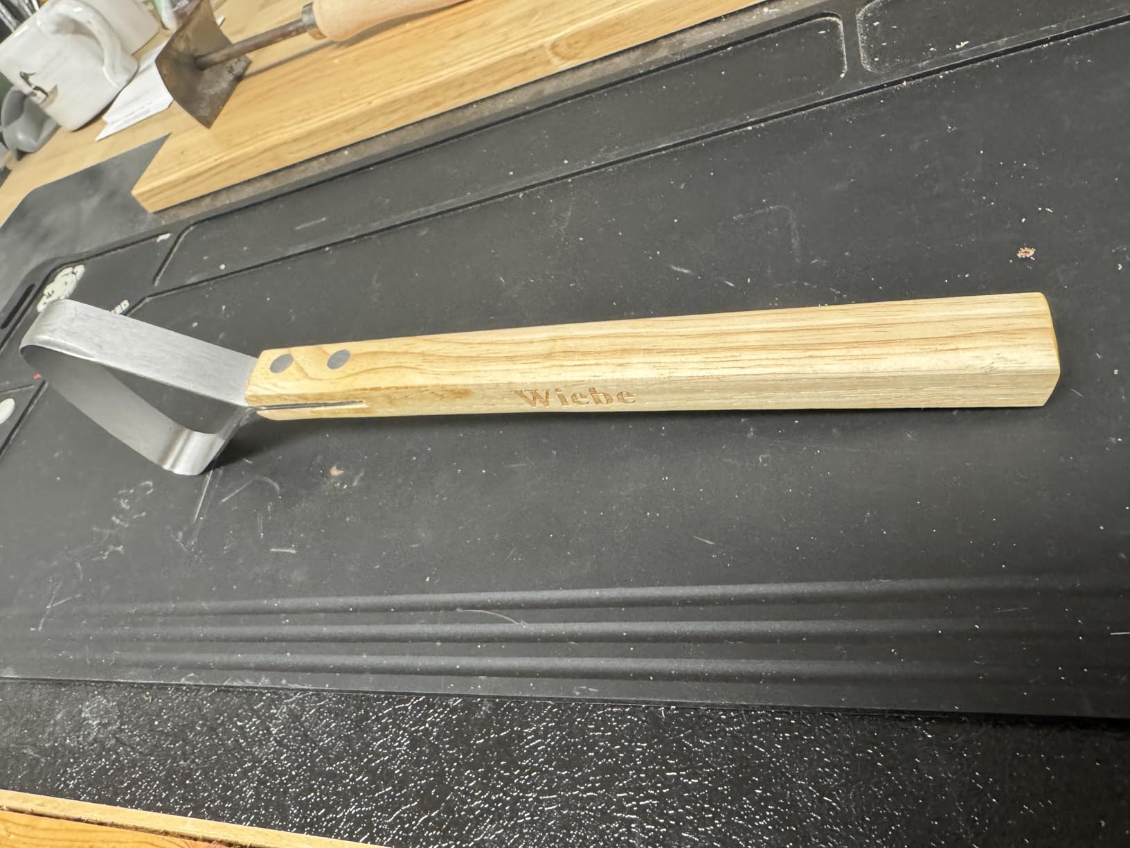 Wiebe Pelt Scraper, Dual-Edge Forged Steel Fleshing Tool with Wood Handle - Precision Hide Scraper for Muskrat, Mink, Small Game & Taxidermy Detail Work customer photo 1