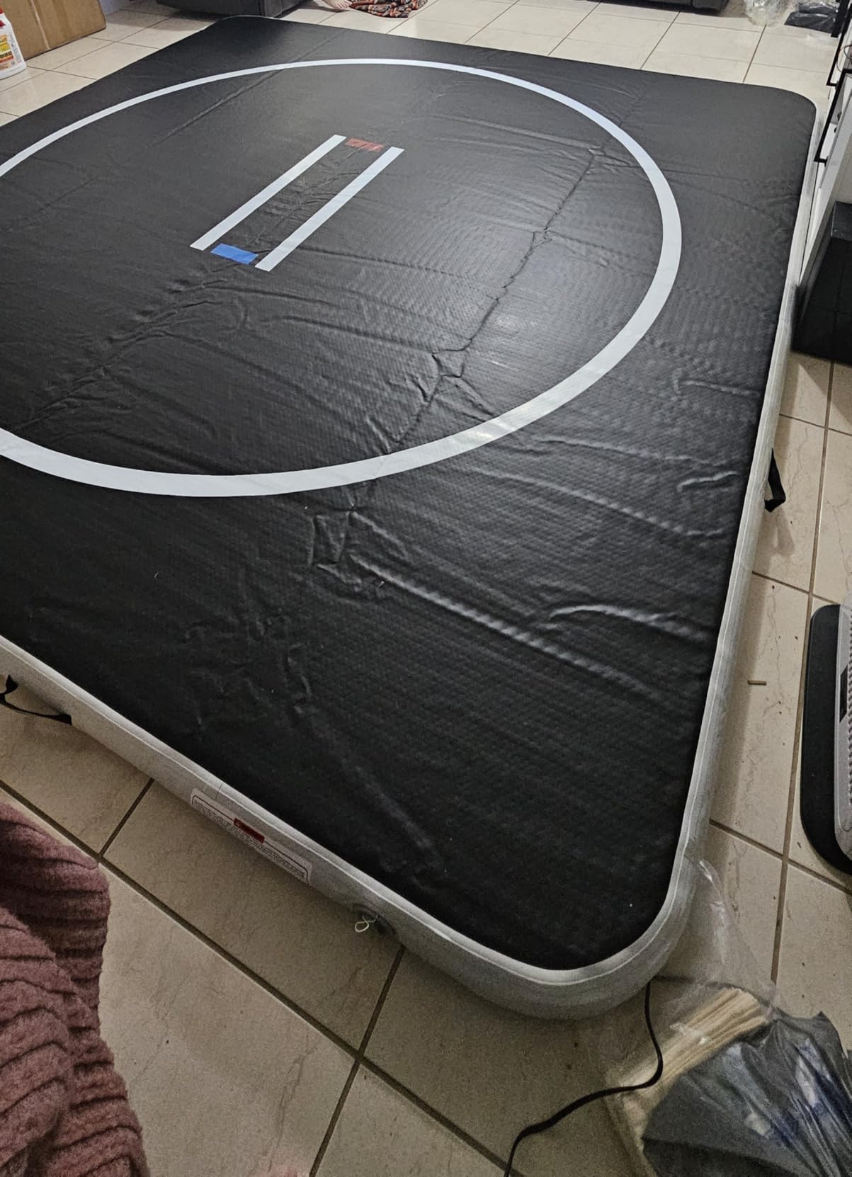 FBSPORT Inflatable Wrestling Mat 10ft/6.6ft/5ft, Outdoor and Indoor PVC Jiu Jitsu Mats, Gymnastics Training Mat Foldable for BJJ, MMA, Martial Art, Boxing, Grappling and Judo customer photo 1