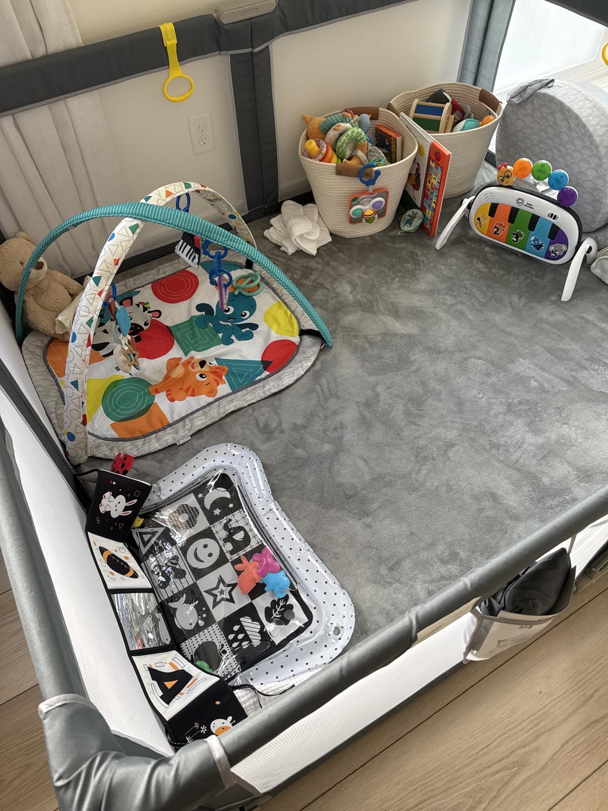 SEPARO Thick Baby Play Mat for Floor, 50x50 Playpen Mat, Non-Slip, Grey | Ultra Soft Support & Plush Feel Playmat for Baby, Tummy Time Foam Mats customer photo 2