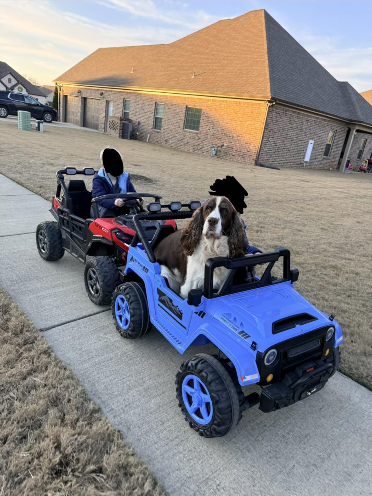 ARBELI 24V 2 Seater Ride on Car Truck 4x200W, EVA Tires, 4WD/2WD, Rainbow Lights, Remote Control, Shock Absorbers, Bluetooth, Ride on Toy for Big Kids Ages 3-8, Pink customer photo 2