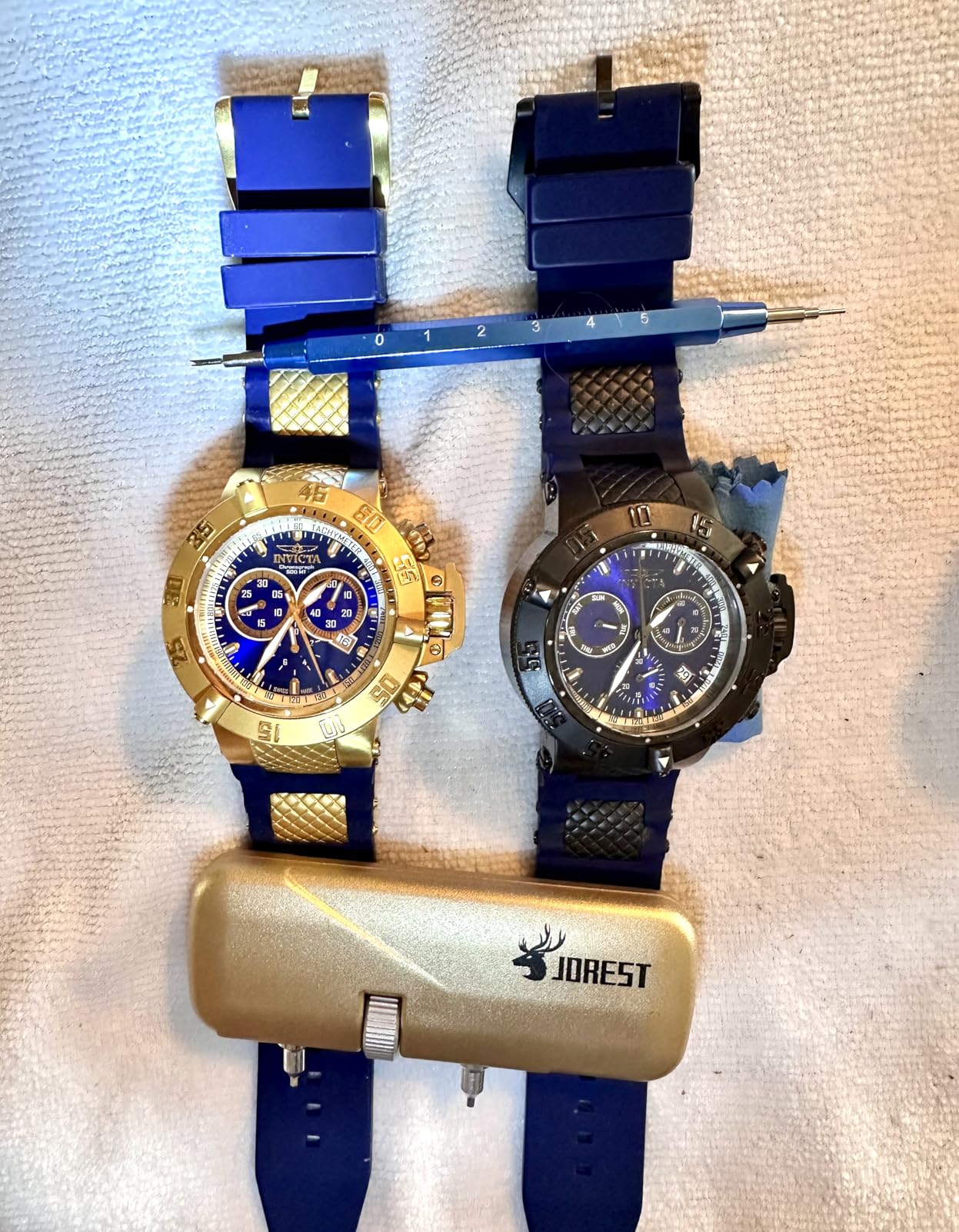 JOREST Watch Repair Kit + Watch Press Tool, Battery Replacement, Strap Adjustment, Wrench Opening Back Cover, Case Opener/Closer, Link Remover Sizing Bracelet, Screwdriver Band Pin Removal, Spring Bar customer photo 2