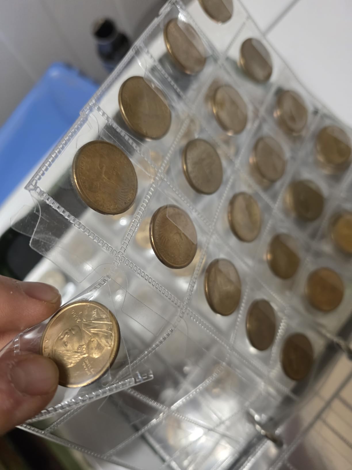 Coin Collection Book Holder for Collectors, 520 Pockets Fireproof Coins Collecting Album & 36 Sleeves Money Storage Case for Coin Currency Collection Supplies, Bill, Pennies, Quarters, Stamp customer photo 1