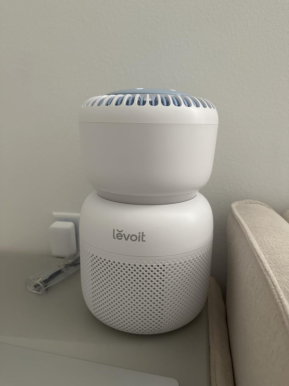 LEVOIT Smart Air Purifier for Home Bedroom, Quiet for a Nursery, Sprout | HEPA Filter, White Noise Sound Machine, Blue Light-Safe Night Light for Better Sleep, AHAM VERIFIDE, 5 Air Quality Monitor customer photo 2