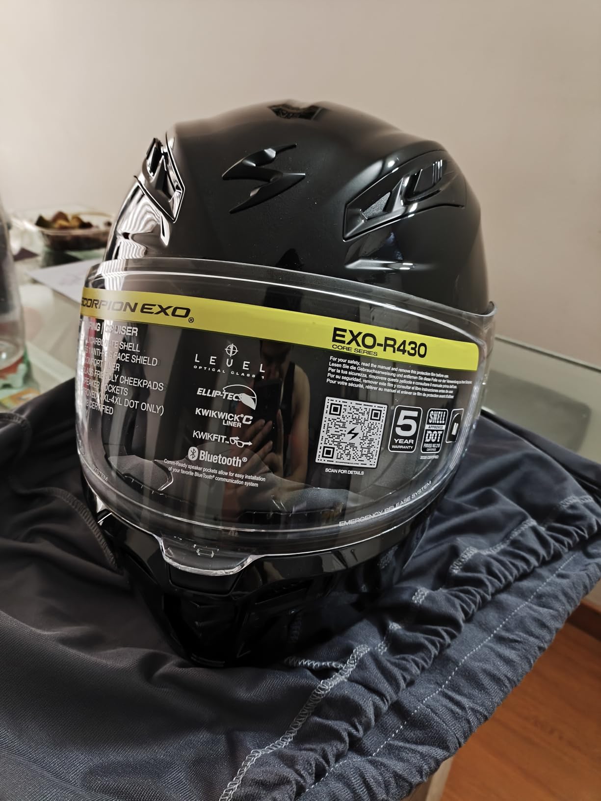 ScorpionEXO R430 Full Face Street Motorcycle Helmet with Bluetooth Ready Speaker Pockets customer photo 1