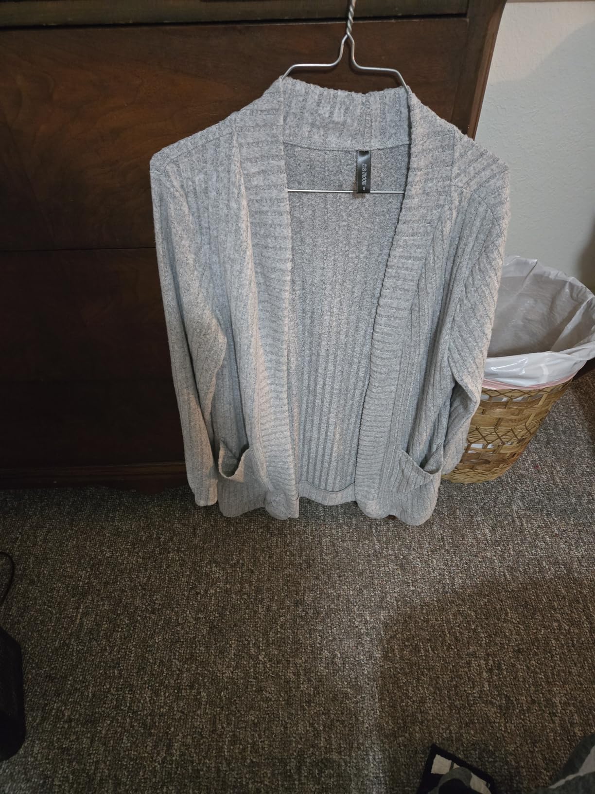 DB MOON Womens Long Cardigan Sweater Lightweight Open Front Long Sleeve Outfits with Pockets customer photo 1