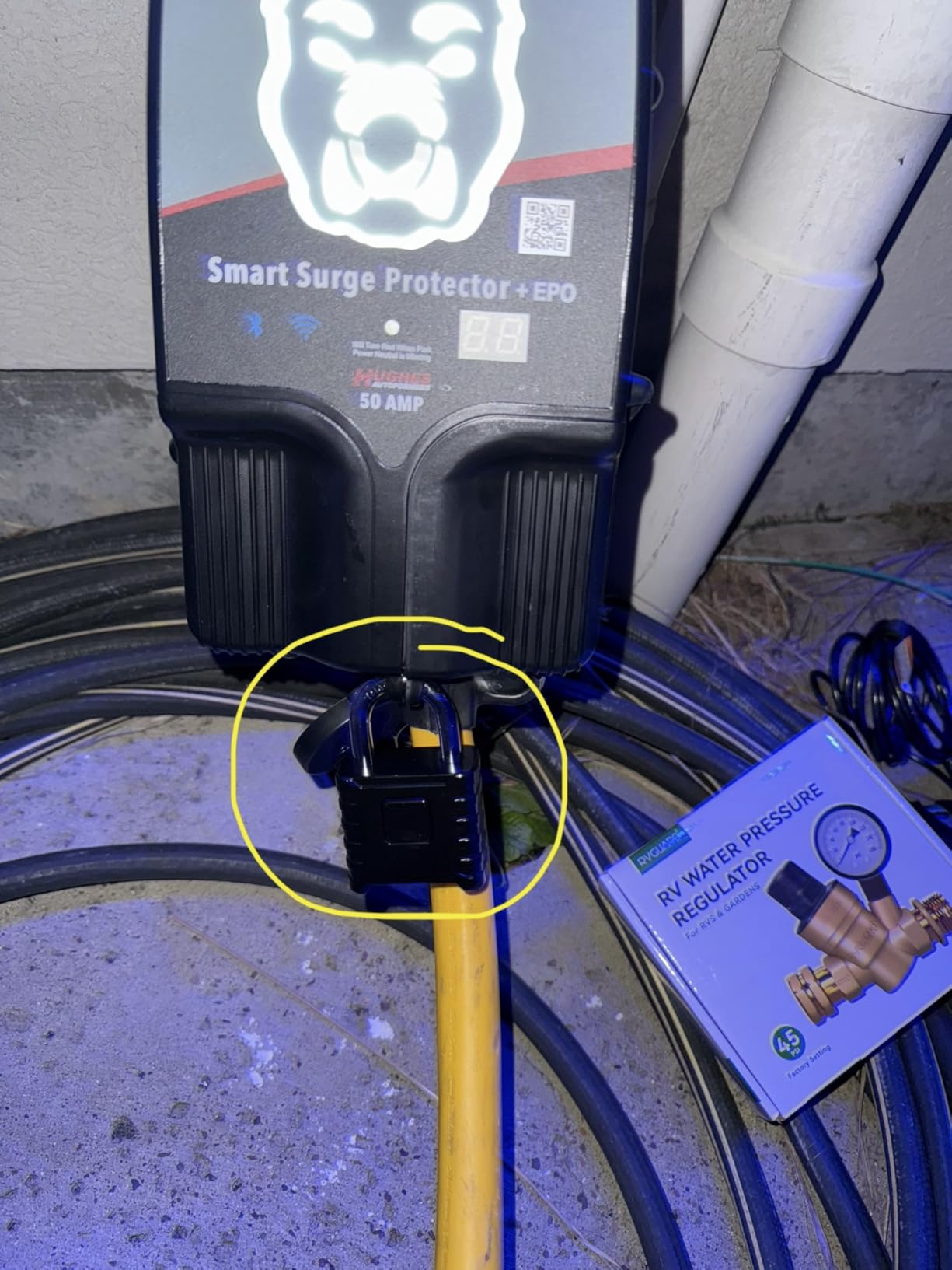 Power Watchdog PWD50EPOW Smart RV Surge Protector, 50A, WiFi, IP65 | Patented WiFi & Bluetooth connectivity monitors voltage, amperage & wattage. customer photo 2