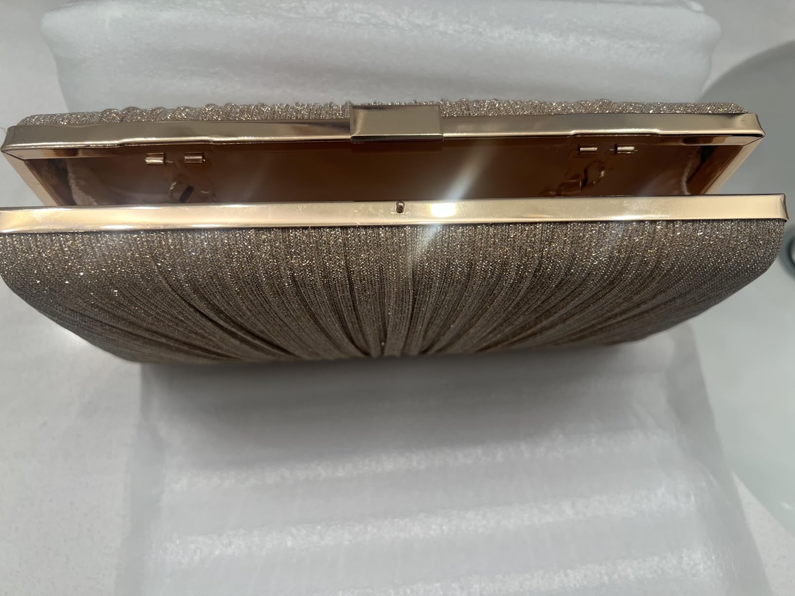 Kseymeir Clutch Purses for Women Pleated Evening Handbag with Chain Prom, Cocktail, and Wedding customer photo 1