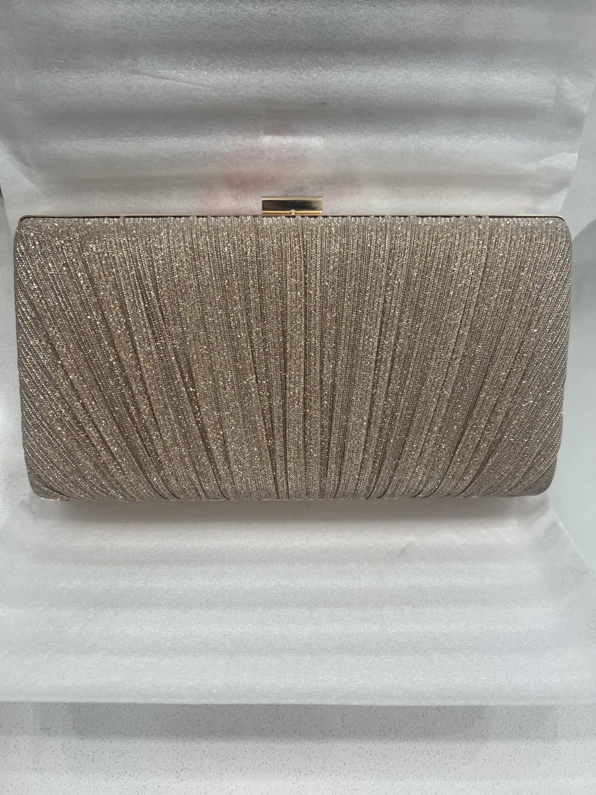 Kseymeir Clutch Purses for Women Pleated Evening Handbag with Chain Prom, Cocktail, and Wedding customer photo 2