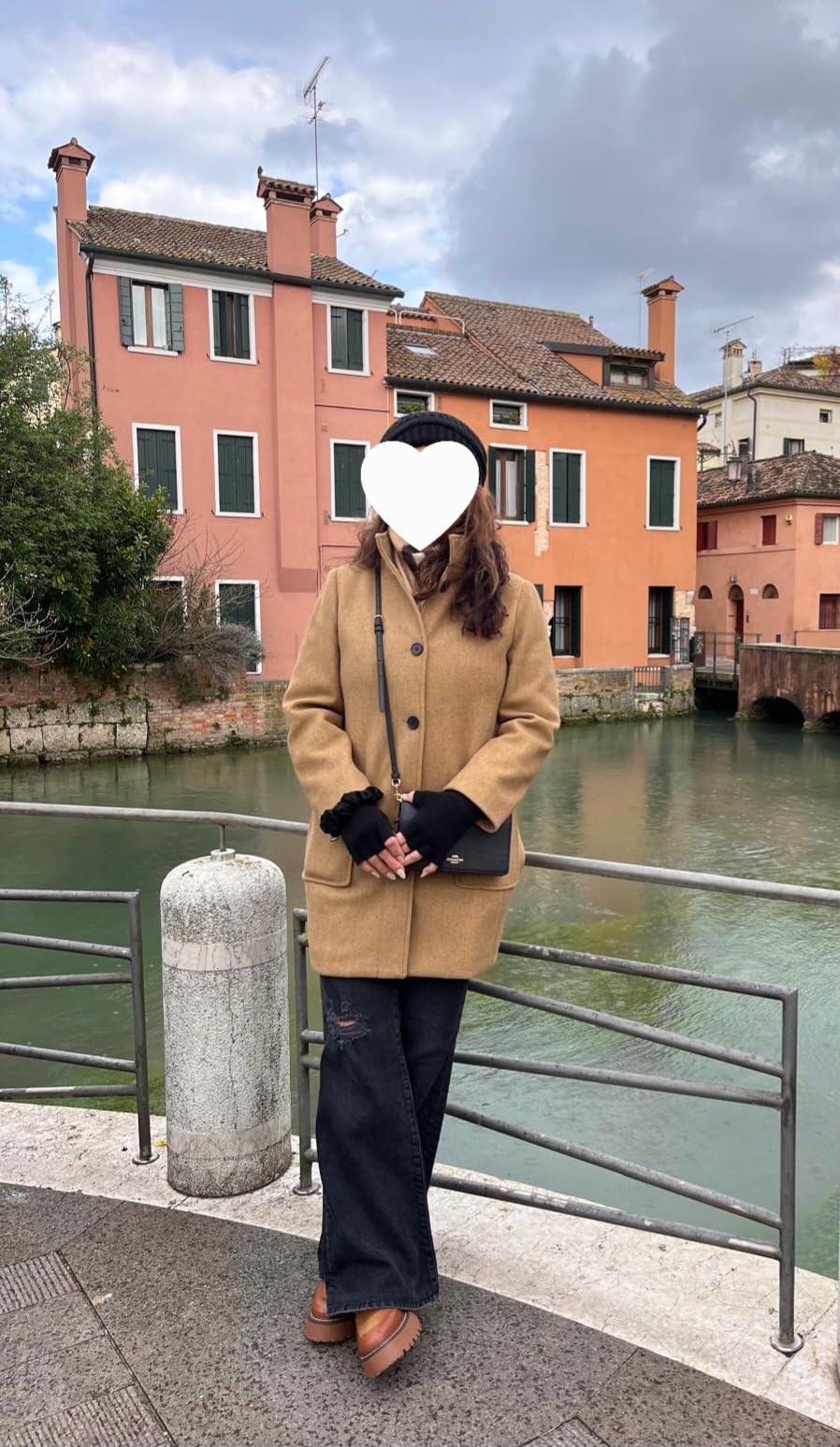 Women Winter Long Pea Coat Wool Blend Stand Collar Single Breast Thicken Blazer Jacket customer photo 1