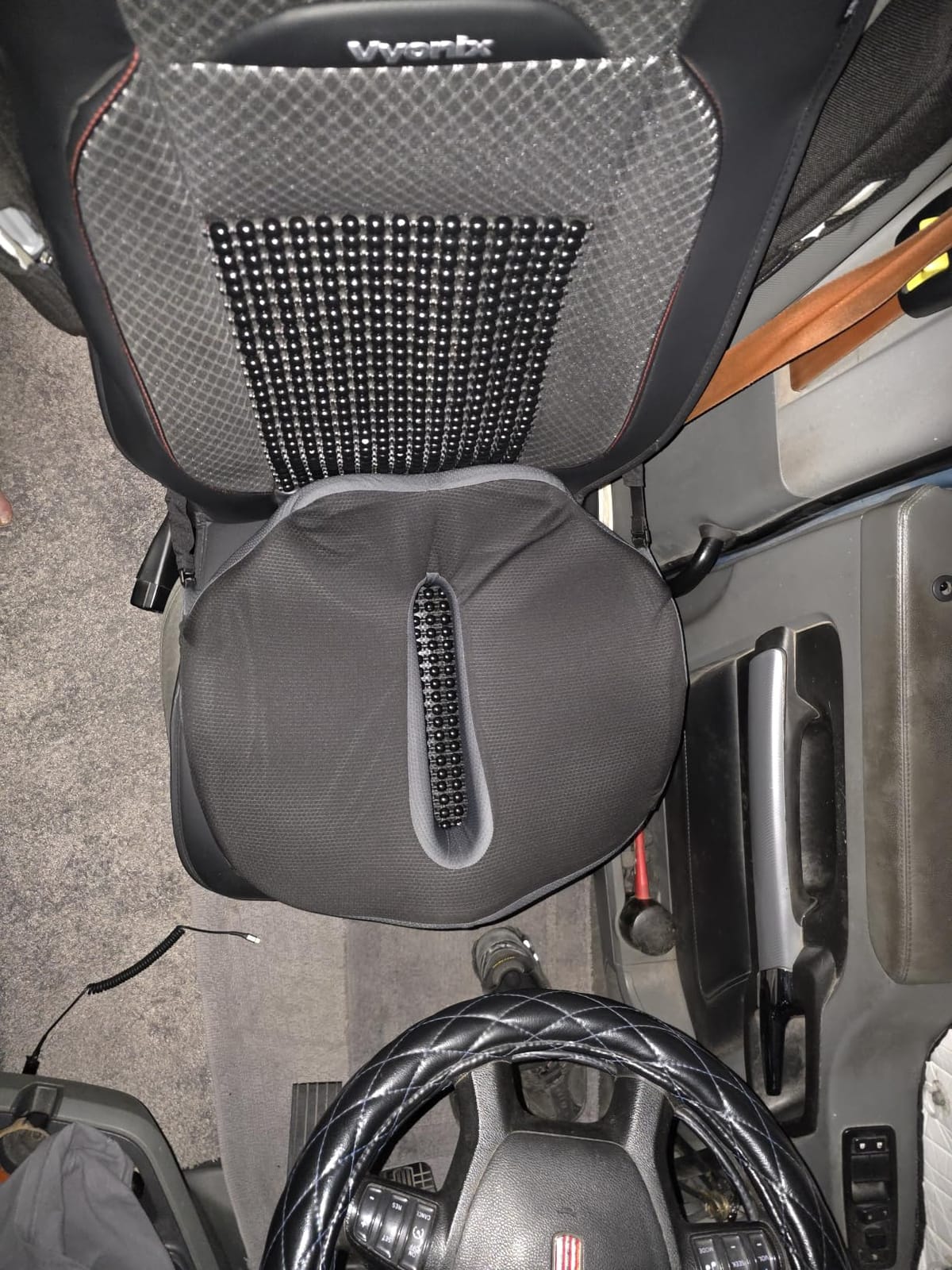 Large Truck Seat Cushion for Truck Driver Seat Cushion - Upgraded Back Support, CertiPUR-US Certified - Thick Memory Foam, Pain Relief for Hours of Driving, Trucker Approved Big Rig - Black customer photo 2