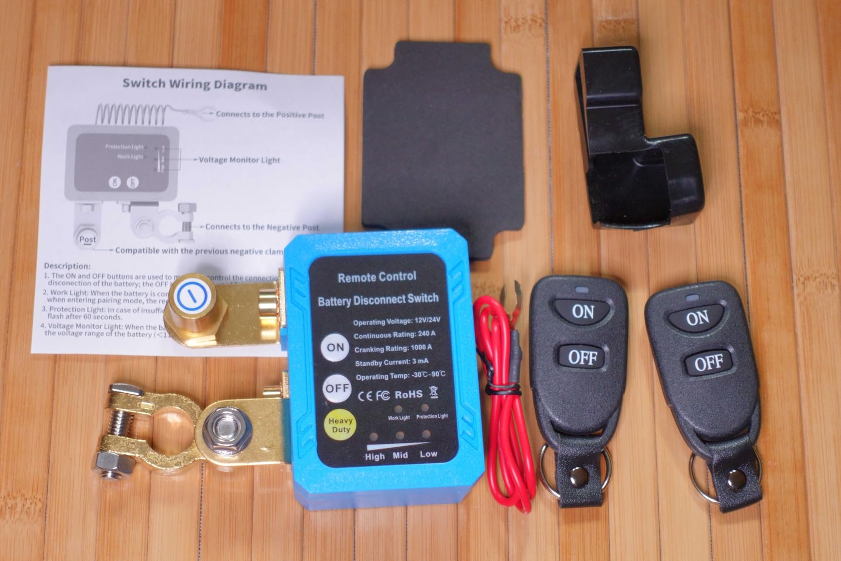 DaierTek Remote Battery Disconnect Switch 12V/24V 240A Kill Switch Automotive Cut Off Switches for Car Truck RV Boat customer photo 1