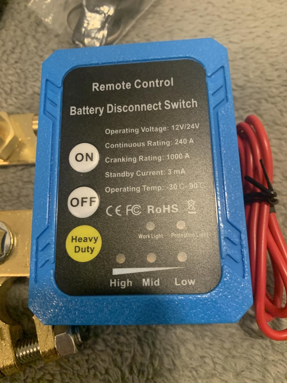 DaierTek Remote Battery Disconnect Switch 12V/24V 240A Kill Switch Automotive Cut Off Switches for Car Truck RV Boat customer photo 2