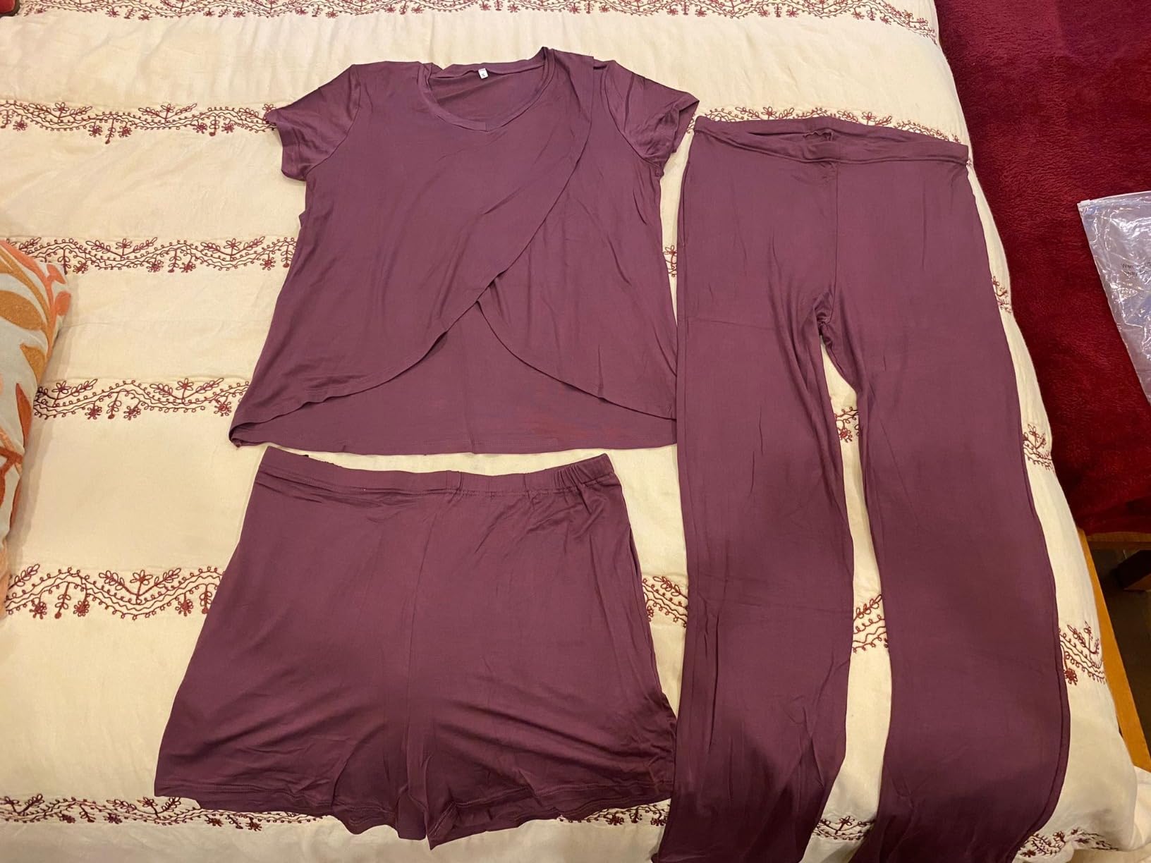3 PCS Women Nursing Pajamas Set Postpartum Maternity Pj with Pockets customer photo 2
