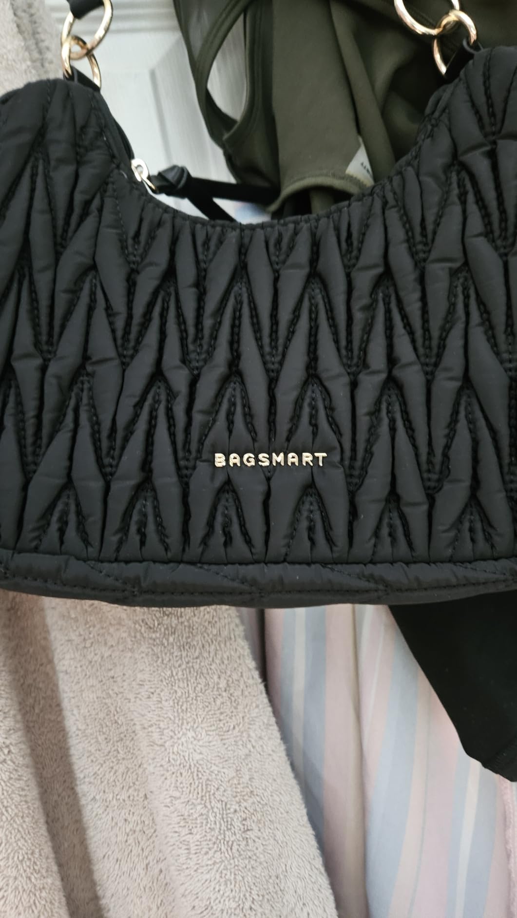 BAGSMART Lightweight Crossbody Bags for Women, Quilted Puffer Shoulder HandBags with Adjustable Strap for Travel customer photo 2