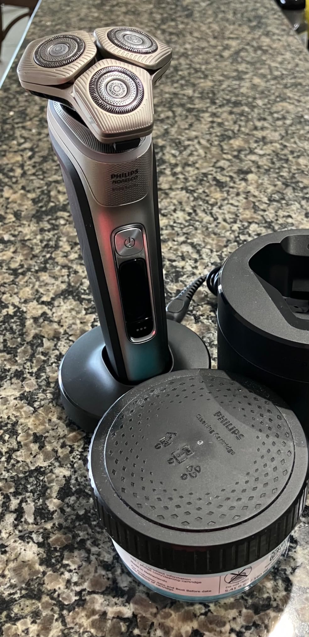 Philips Norelco 9000 Electric Shaver, Space Grade Edition | Premium Adaptive Shaver, Skin-Level Closeness, Pressure Guidance, Wet and Dry Shave, Quick Clean Pod, Travel Case customer photo 2