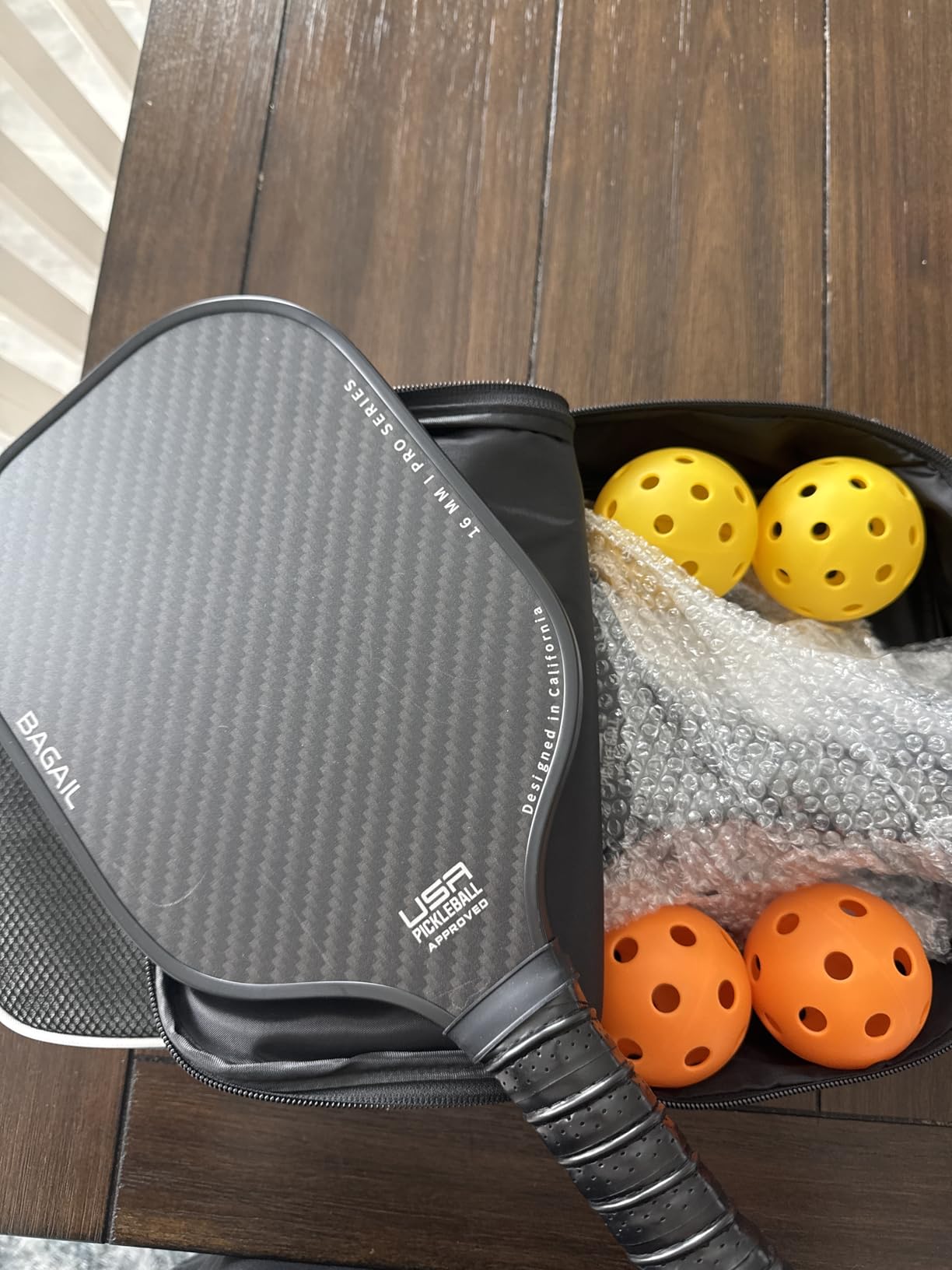 BAGAIL Pickleball Paddles, USAPA Approved Fiberglass Surface Pickleball Set, Lightweight Pickle Ball Rackets with 4 Balls, 1 Bag, Designed in California for Traction and Stability customer photo 1
