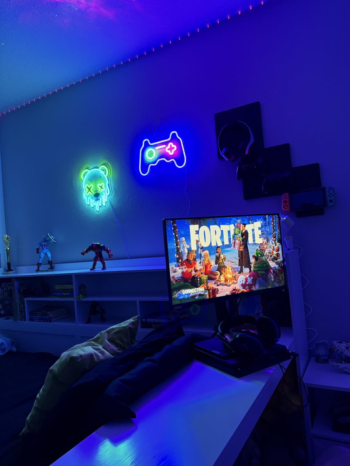 Ice Bear Neon Sign, Cool Led Sign for Wall Decor - Usb Powered, Adjustable Brightness Anime Bear Led Light for Bedroom, Bar, Pub, Party, Man Cave Decor, Unique Gift for Teenage Boys customer photo 1