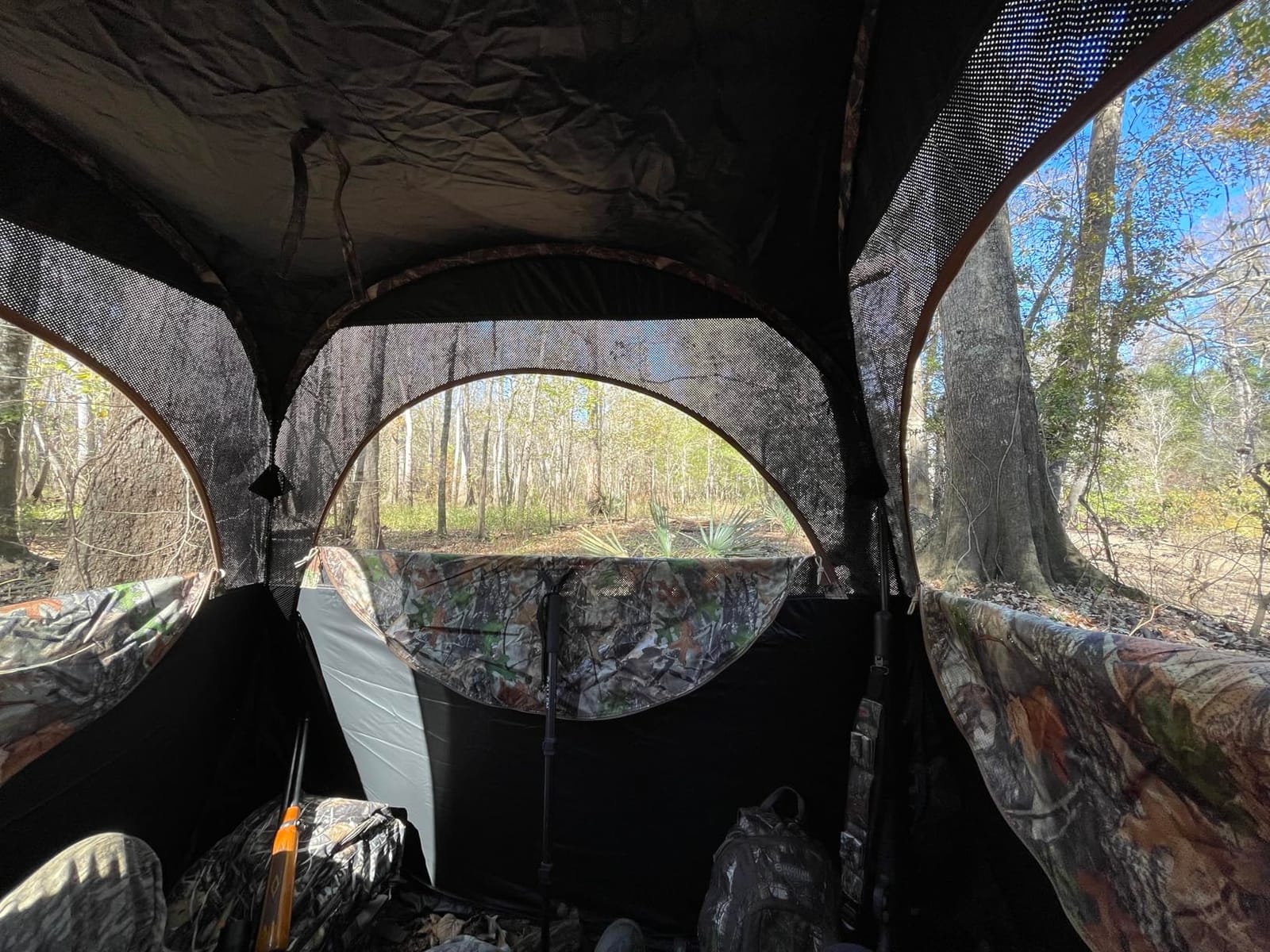 Lenotos Pop-Up Hunting Ground Blind with 270° See Through, Lightweight 1-2 Person Hunting Blind with Carrying Bag, 4-Panel Spring Steel, for Deer, Turkey Duck Hunting, Bow Hunting customer photo 1