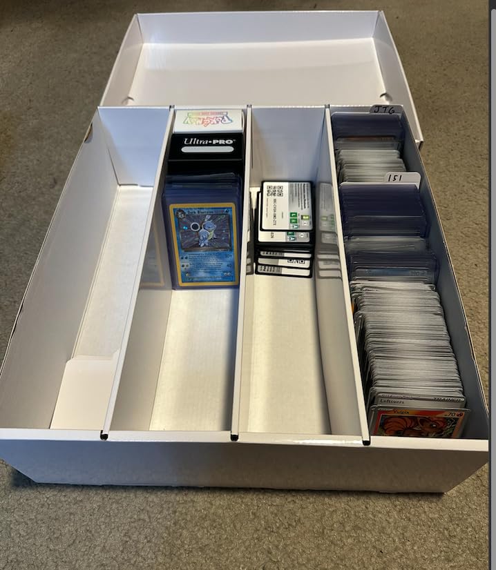 Trading Card Storage Box, 3200 Count Cardboard Storage Box with Divider for Sports, TCG and MTG Cards (1 Pack) customer photo 2