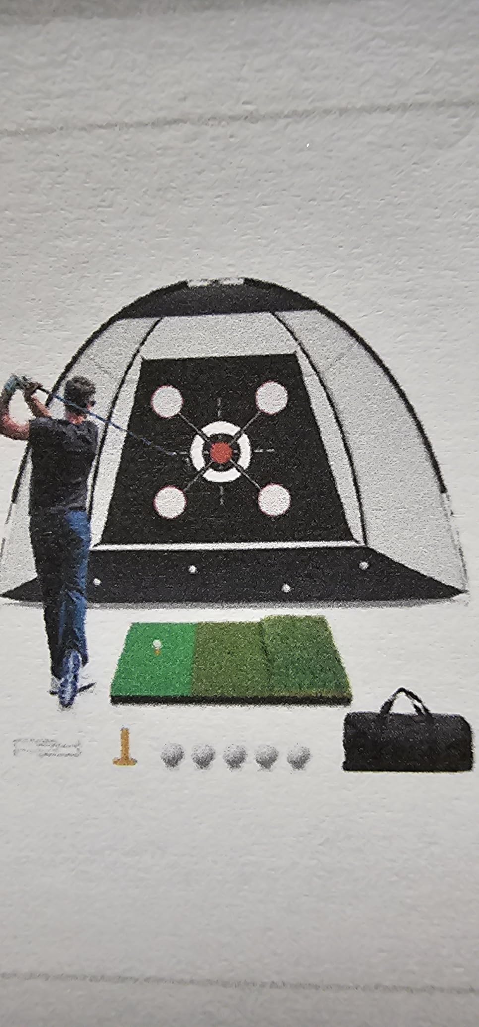 Golf Net with Practice Mat,Golf Hitting Aid Nets 10x7FT for Backyard Driving Chipping Training Swing with Target Mat Balls for Outdoor Indoor,Gifts for Men Dad Him and Golfer customer photo 1