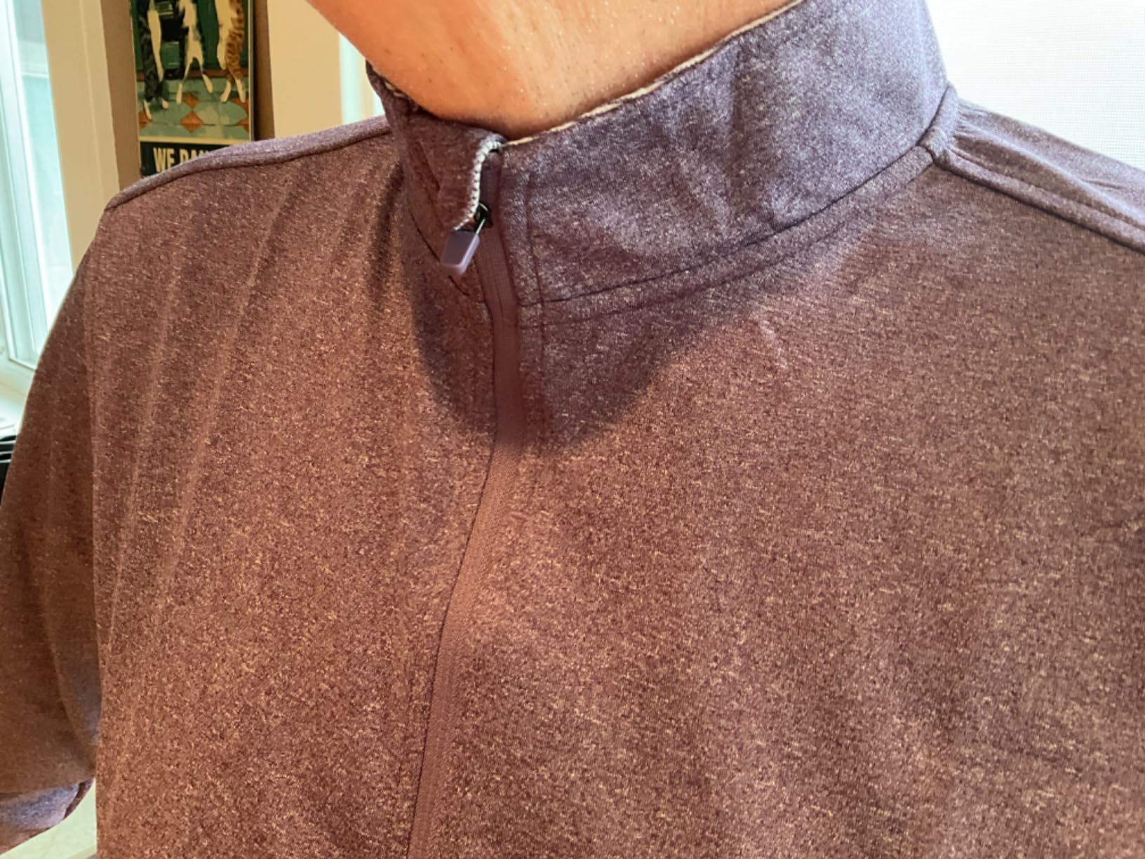 Obla Golf Quarter Zip Pullover for Men Mock Neck Sweatshirt Lightweight Sun Protection Men's Long Sleeve Golf Shirt customer photo 2