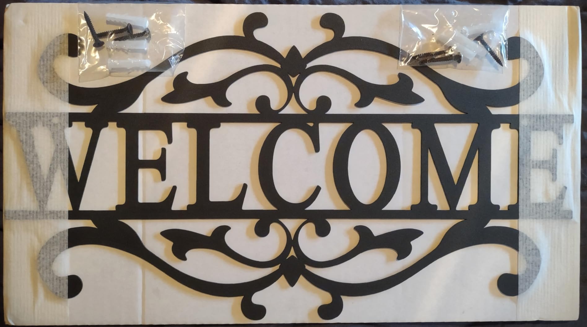 AHYS Metal Welcome Sign for Front Door Front Porch Black Welcome Door Sign for Indoor Outdoor Wall Decor customer photo 1