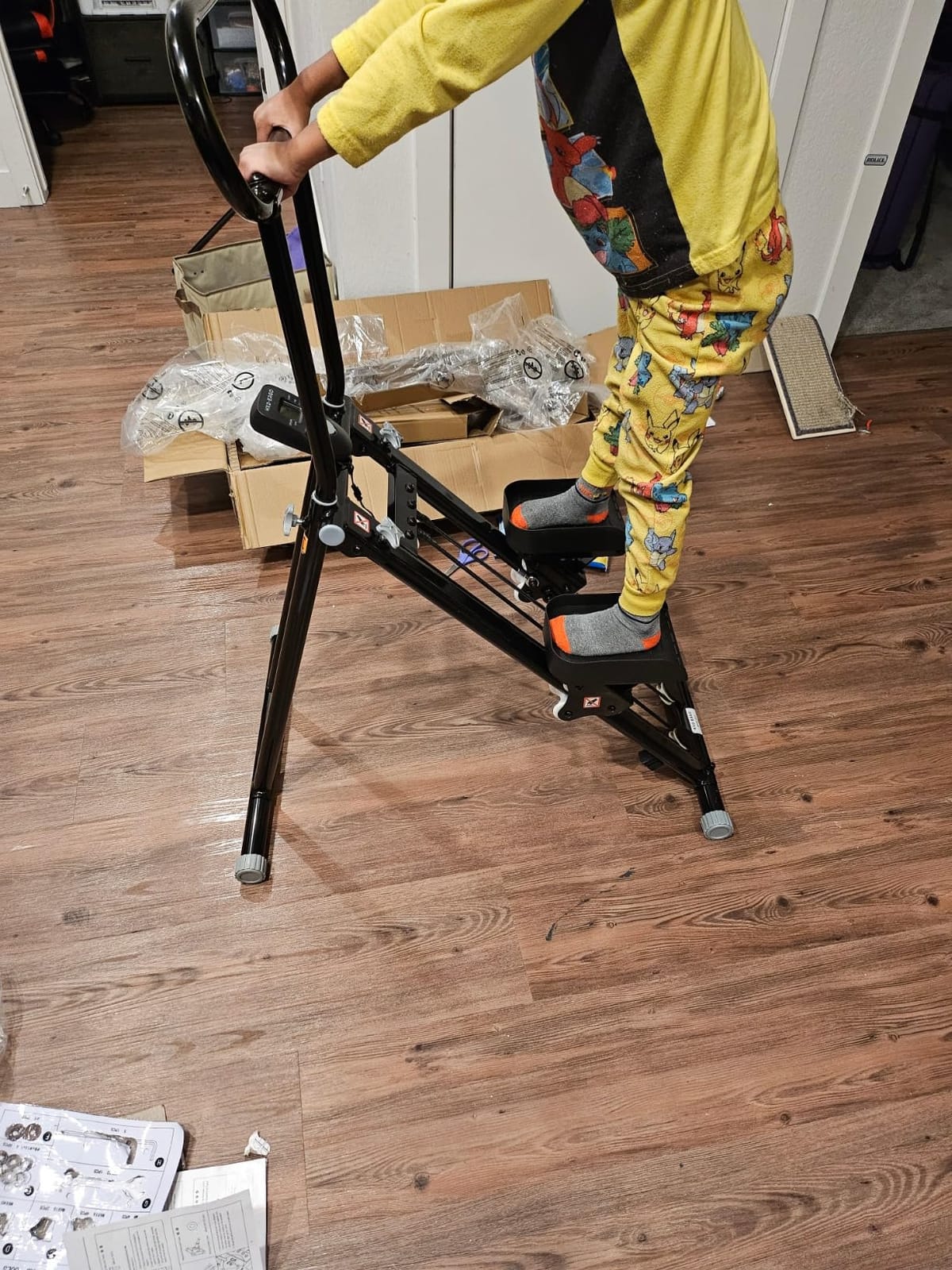 HXD-ERGO Stair Stepper for Home with Adjustable Handlebar for Full Body | 3 Height Handlebar, 300lbs Capacity, Smart LCD, Low-Noise, For Home Workout, Folding Stair Climber Cardio Exercise Machine customer photo 2