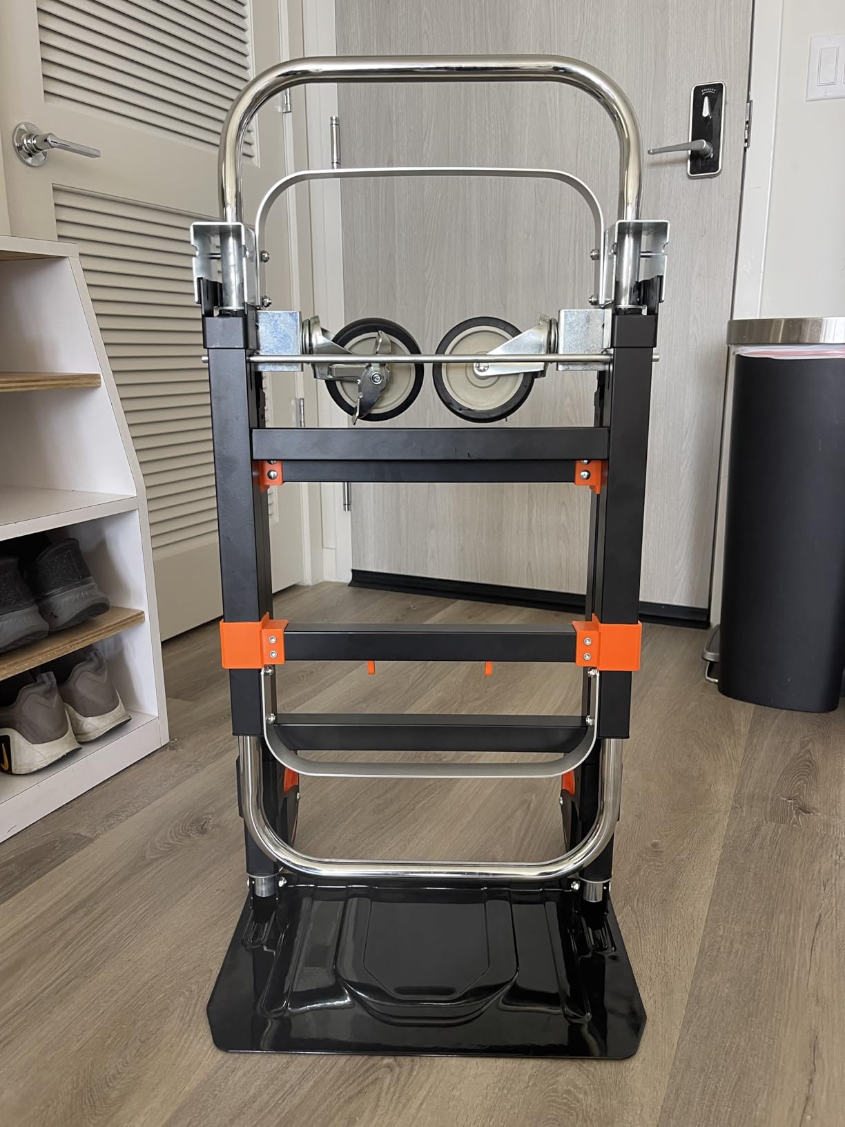 3-in-1 Folding Hand Truck, 500 lb Heavy Duty Steel Dolly | Convertible with Telescoping Handle, Rubber Wheels customer photo 1